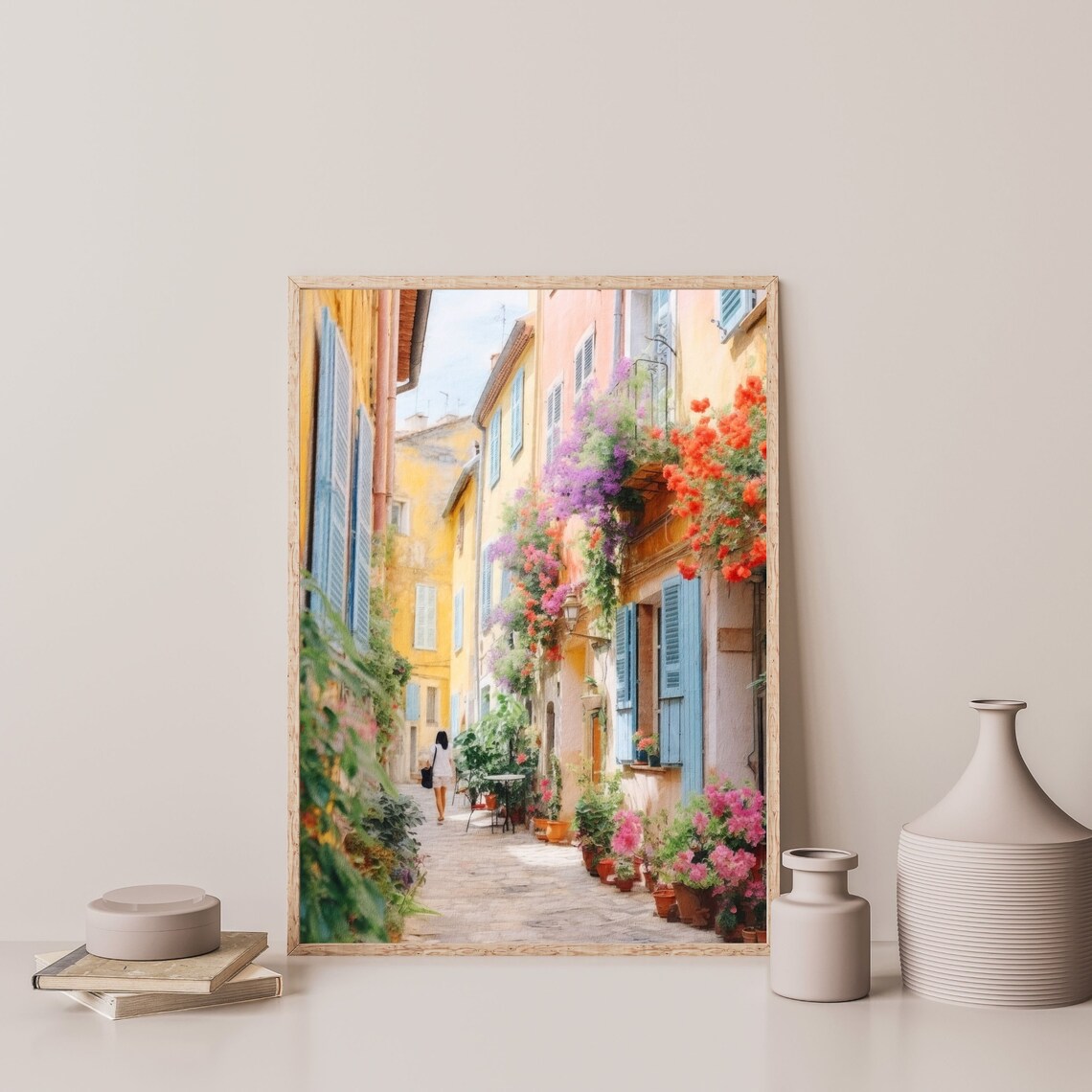 Pastel Retro European Alleyway Bedroom Poster Print - Image 3