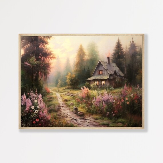 Country Cottage Rustic Farmhouse Art Print