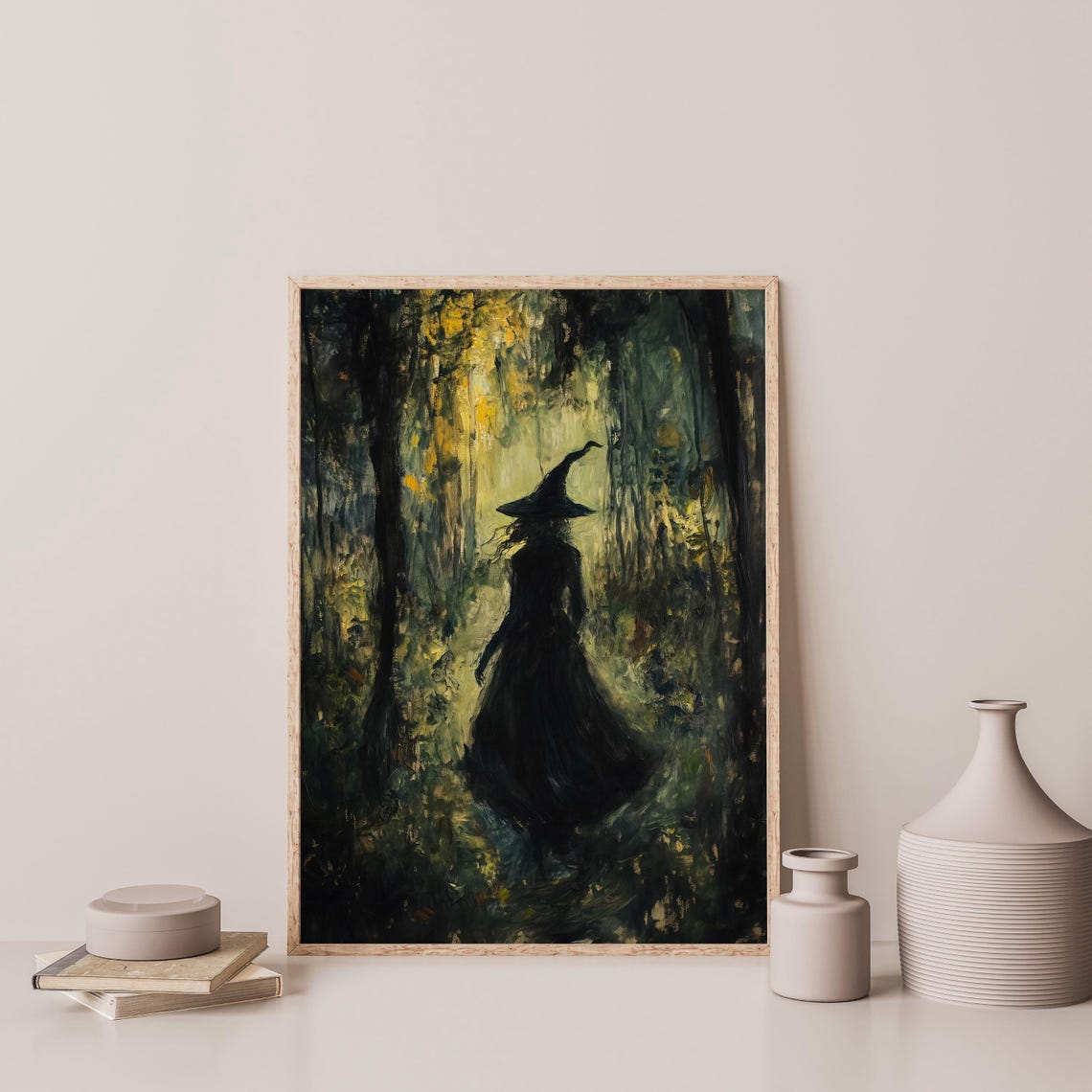 Moody Witch Painting Dark Academia Wall Art Print Antique Apartment Home Decor Vintage Spooky Enchanted Aesthetic Artwork 1030 - Image 3