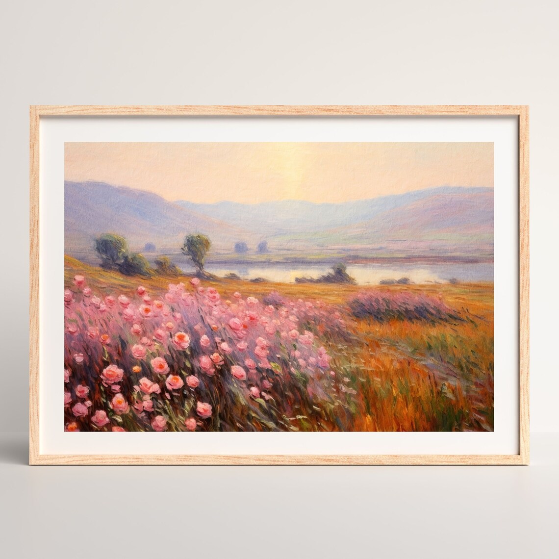 Country Wildflowers Retro Countryside Art Print - Image 2