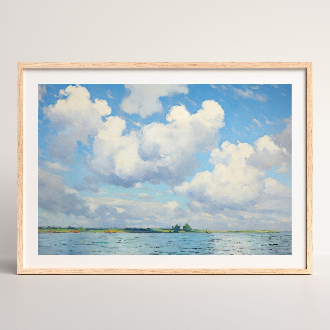 Seascape Cloud Study, Retro Minimalist Art Print - Image 2