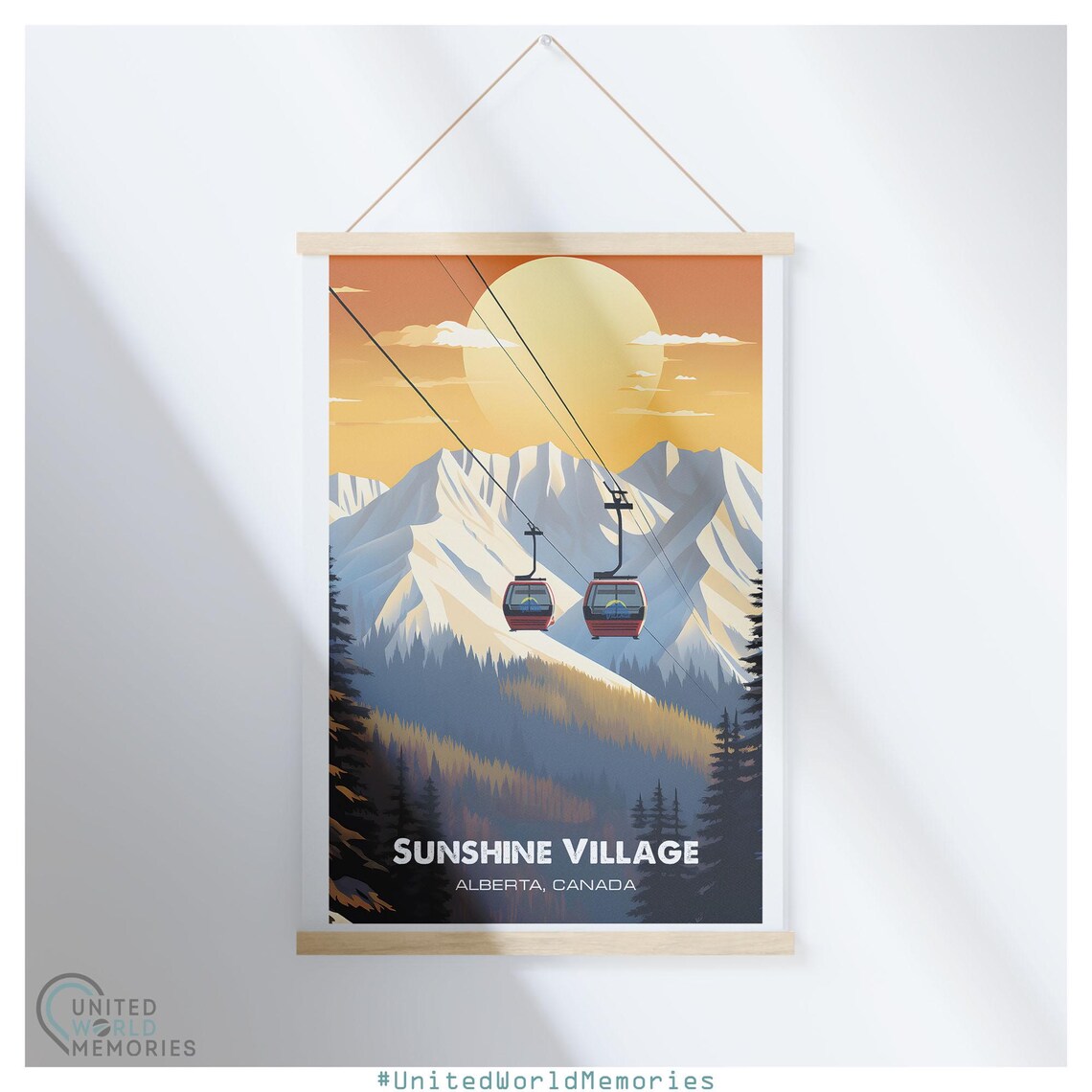 Banff Sunshine Village Gondola Adventure Travel Poster - Image 5