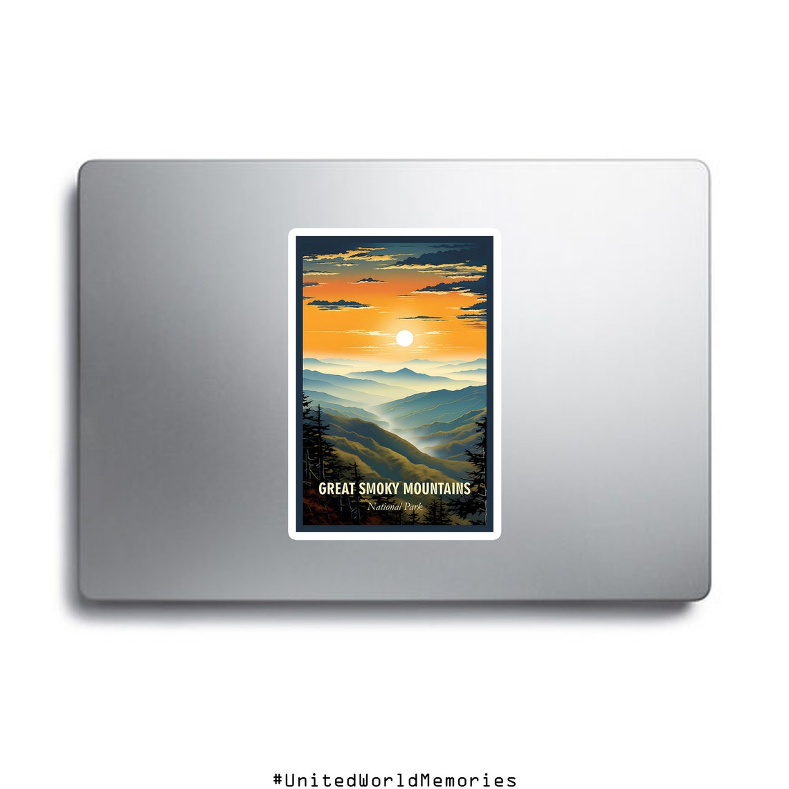 Great Smoky Mountains National Park Sunrise Misty Blue Ridges Poster - Image 2