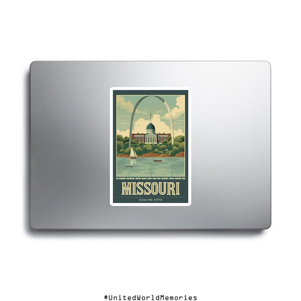 Missouri Gateway Arch Capitol Dome Show Me State Vintage Travel Poster - Image 2
