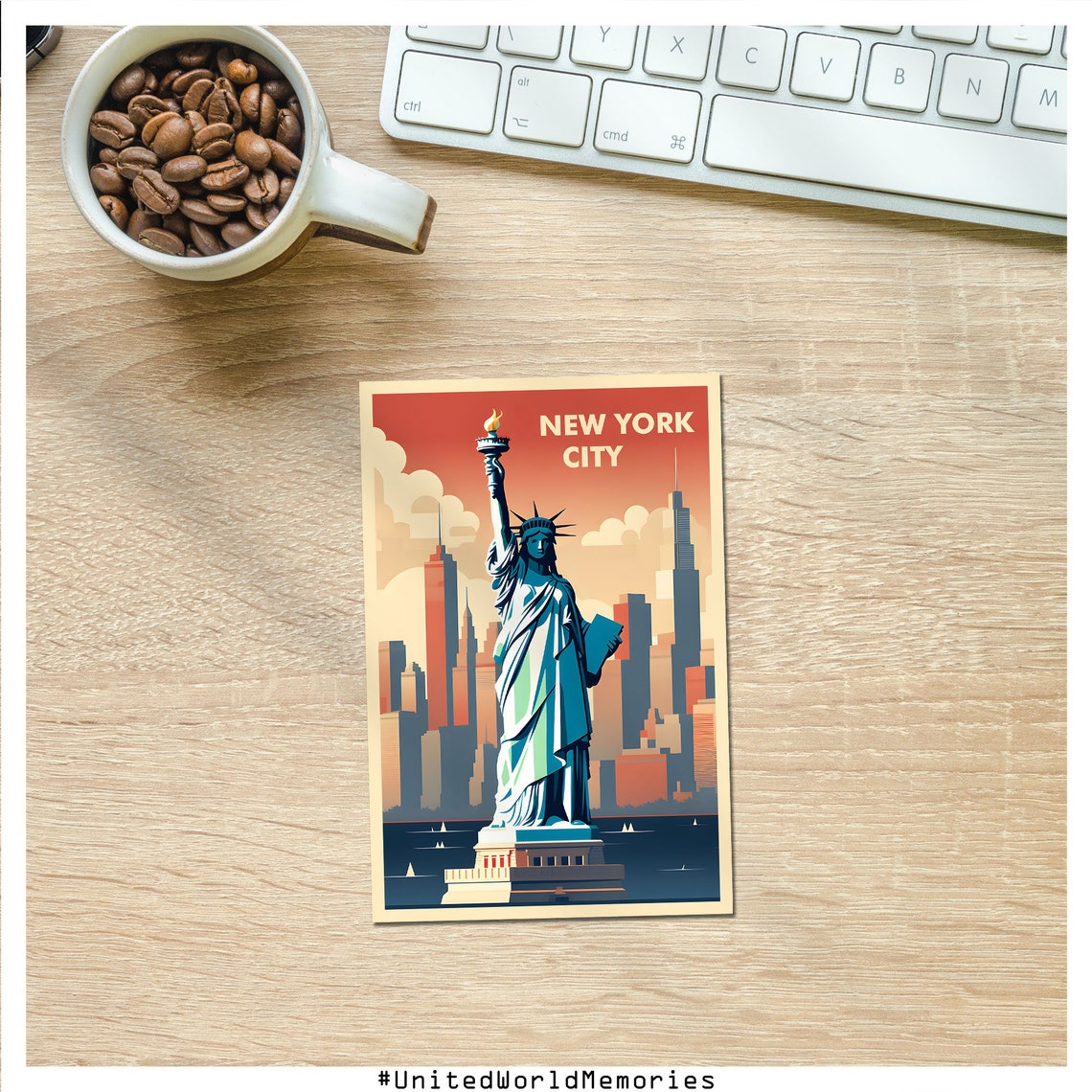 New York City Liberty Poster New York Travel Poster United States Poster New York Vintage Retro Print Us Wall Art Nyc Poster - Image 4