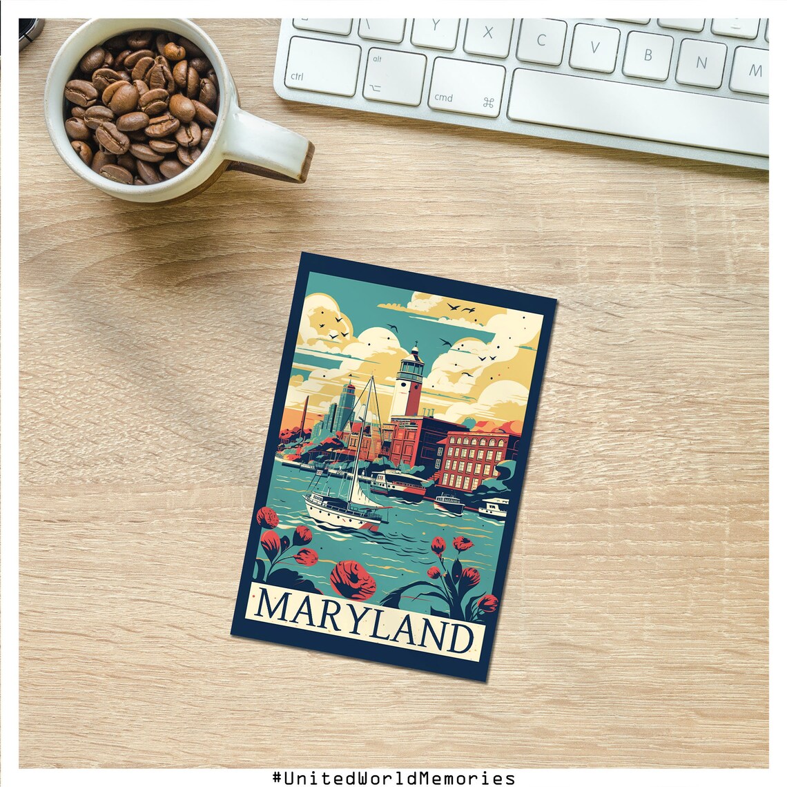 Maryland Vintage Travel Poster, Old Line State - Image 3