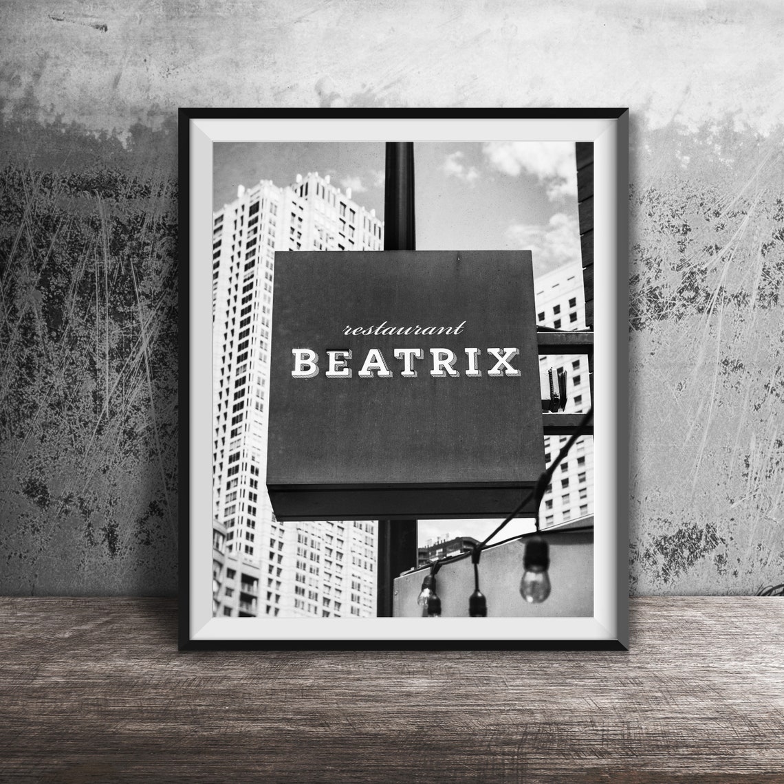 Beatrix Restaurant Modern Blade Sign Chicago River North Poster - Image 2