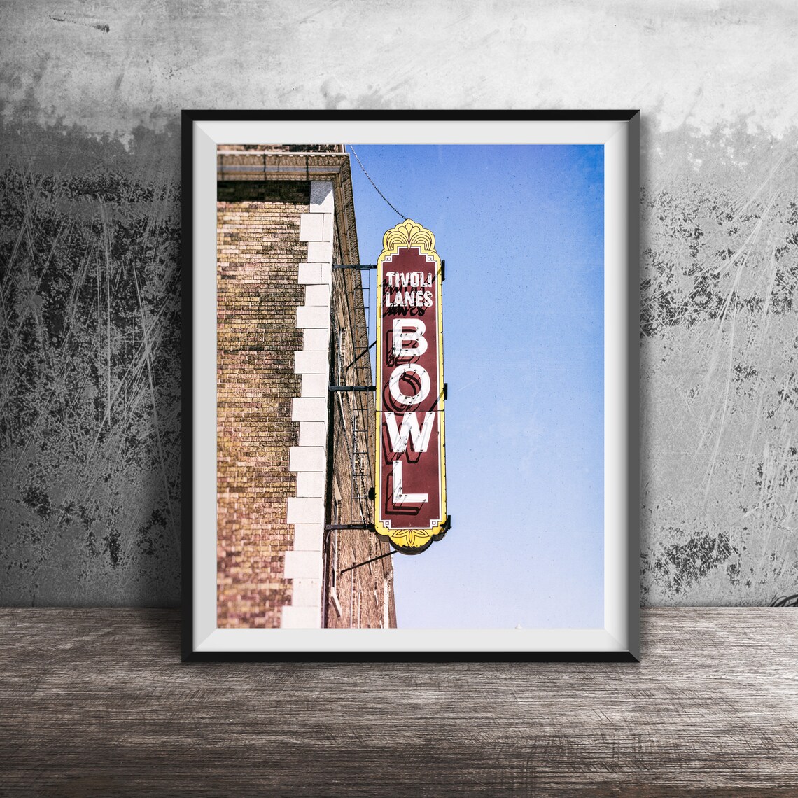 Tivoli Lanes Bowl Vintage Bowling Marquee Photography Poster