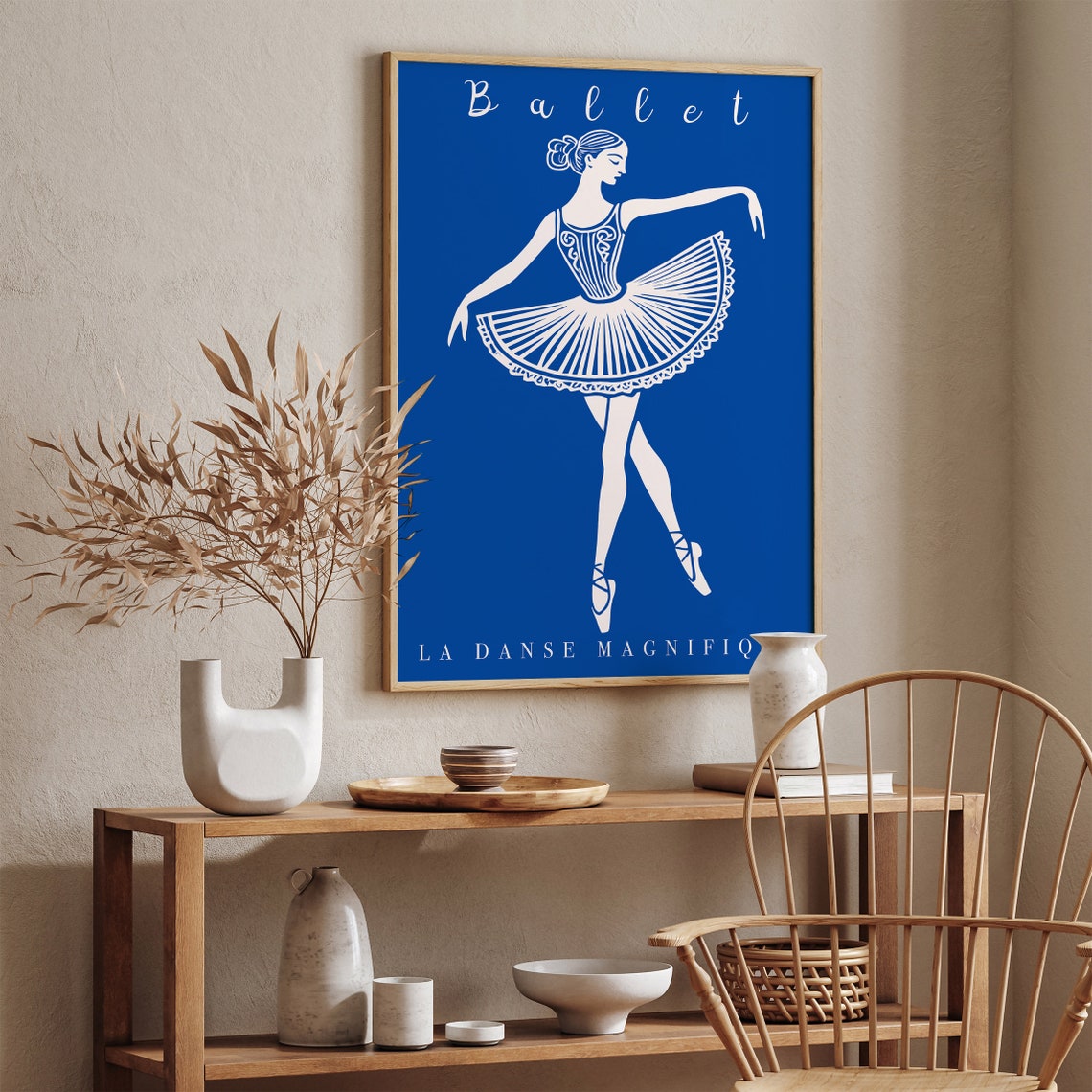 Ballet La Danse Magnifique Royal Blue Ballerina Dancer Poster - Image 5