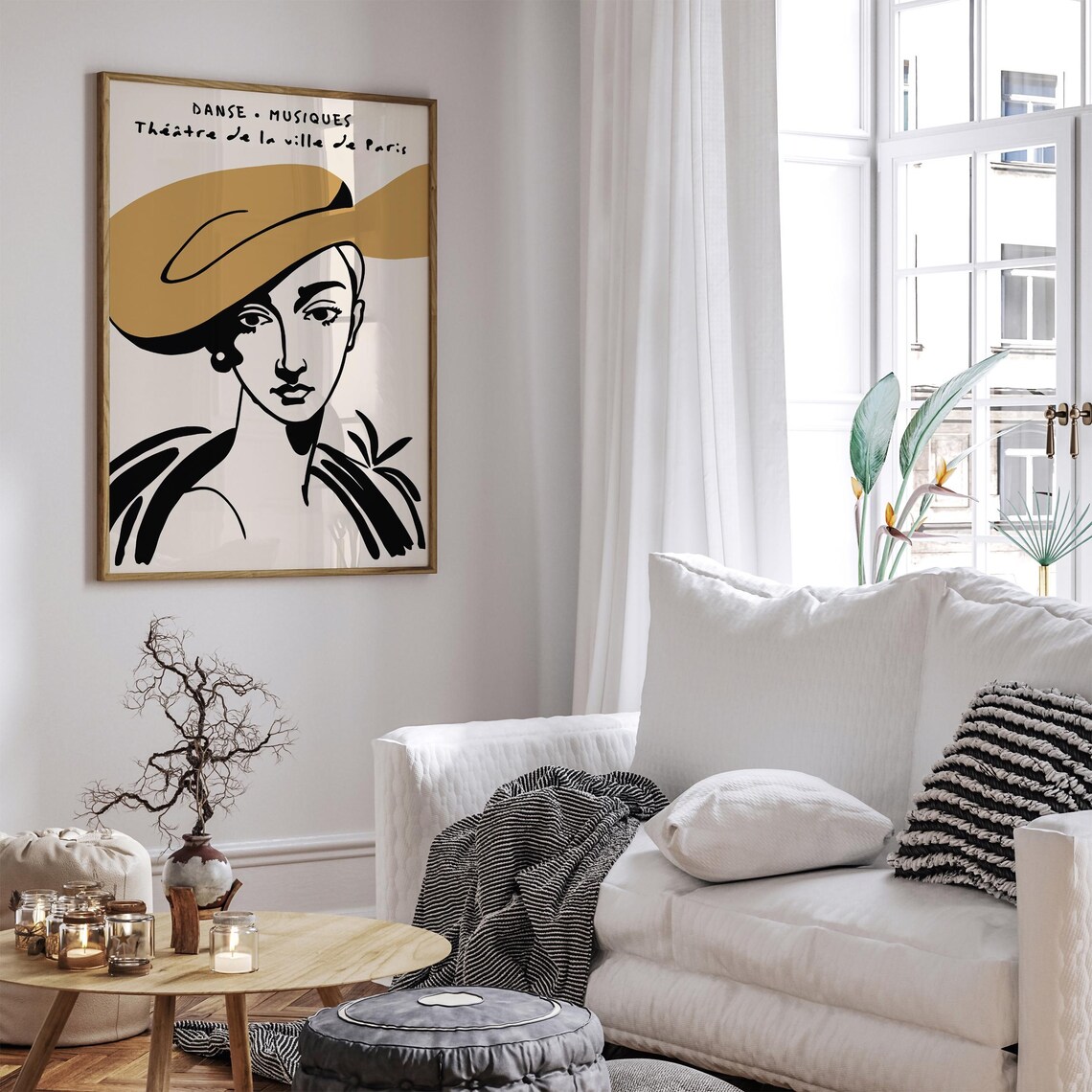 Elegant Parisian Theater Poster Vintage French Art Abstract Woman Illustration Thtre De La Ville De Paris Retro Wall Decor For Home - Image 6
