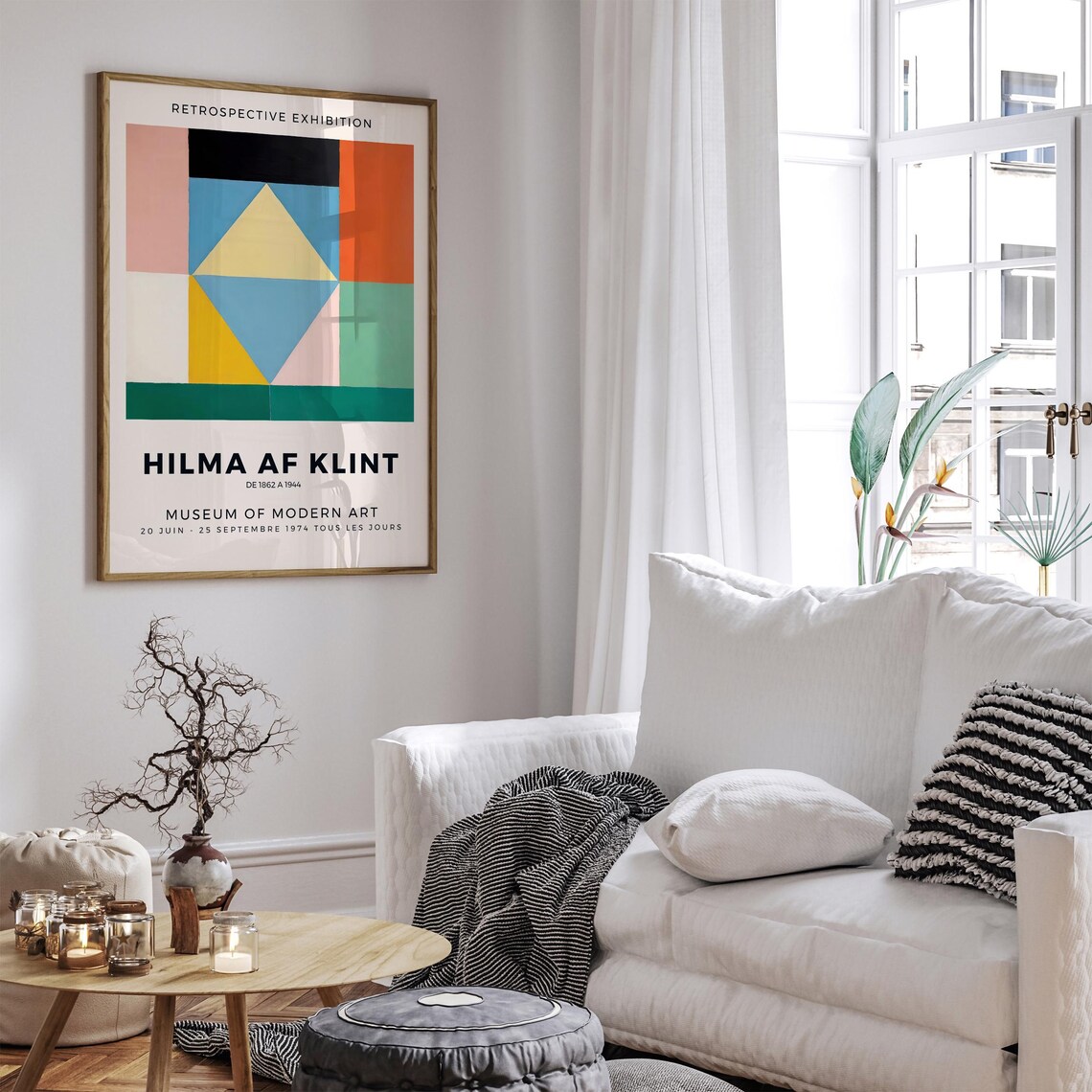 Hilma af Klint Retrospective Exhibition Geometric Abstract Print - Image 5