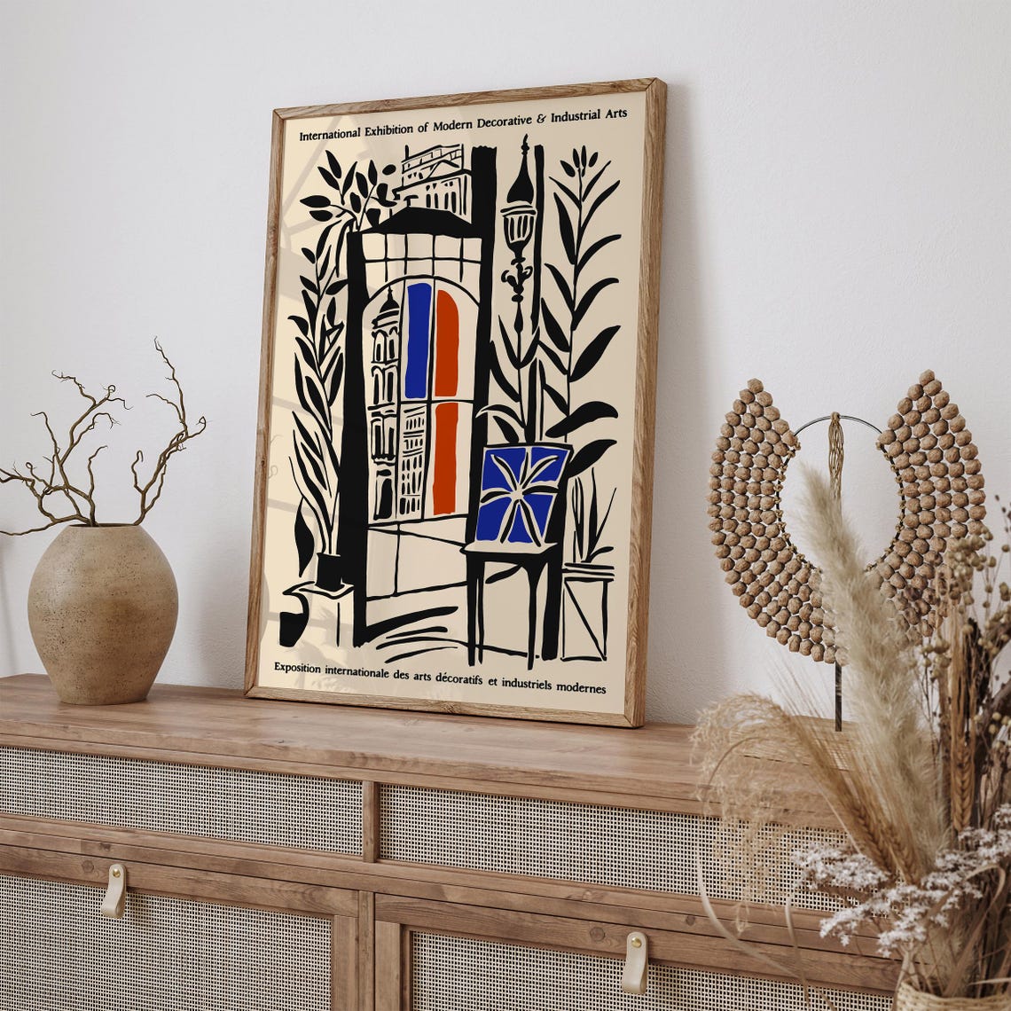 Paris Exhibition Street Cafe Scene Art Deco Illustration Poster - Image 2