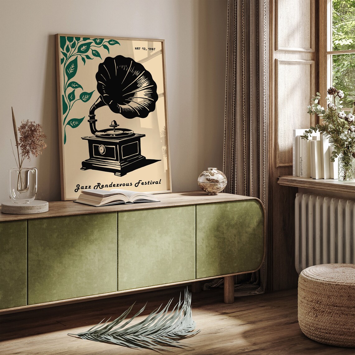 Retro Jazz Rendezvous Festival 1987 Gramophone Jazz Music Poster - Image 4