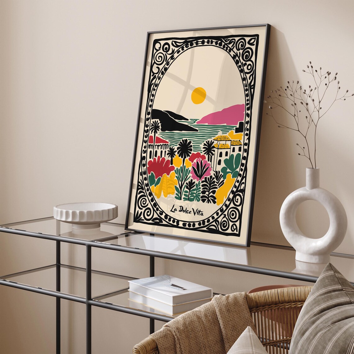 Vintage La Dolce Vita Italy Travel Poster Retro Mediterranean Art Print Coastal Landscape Print Italian Airbnb Wall Decor 24x36 18x24 - Image 6