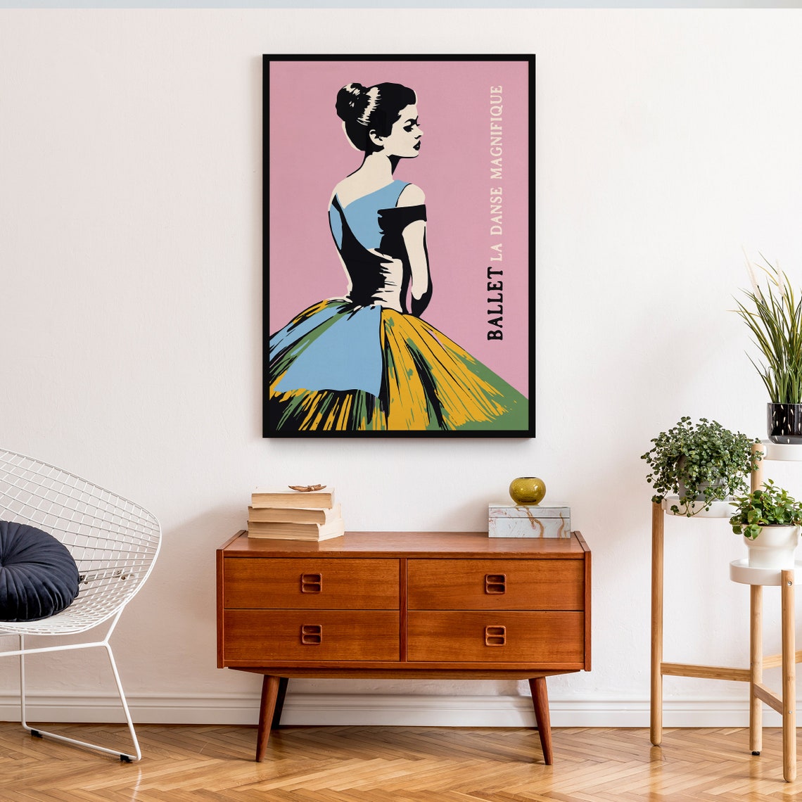 Ballet La Danse Magnifique Pink Ballerina Pop Art Dance Poster - Image 3