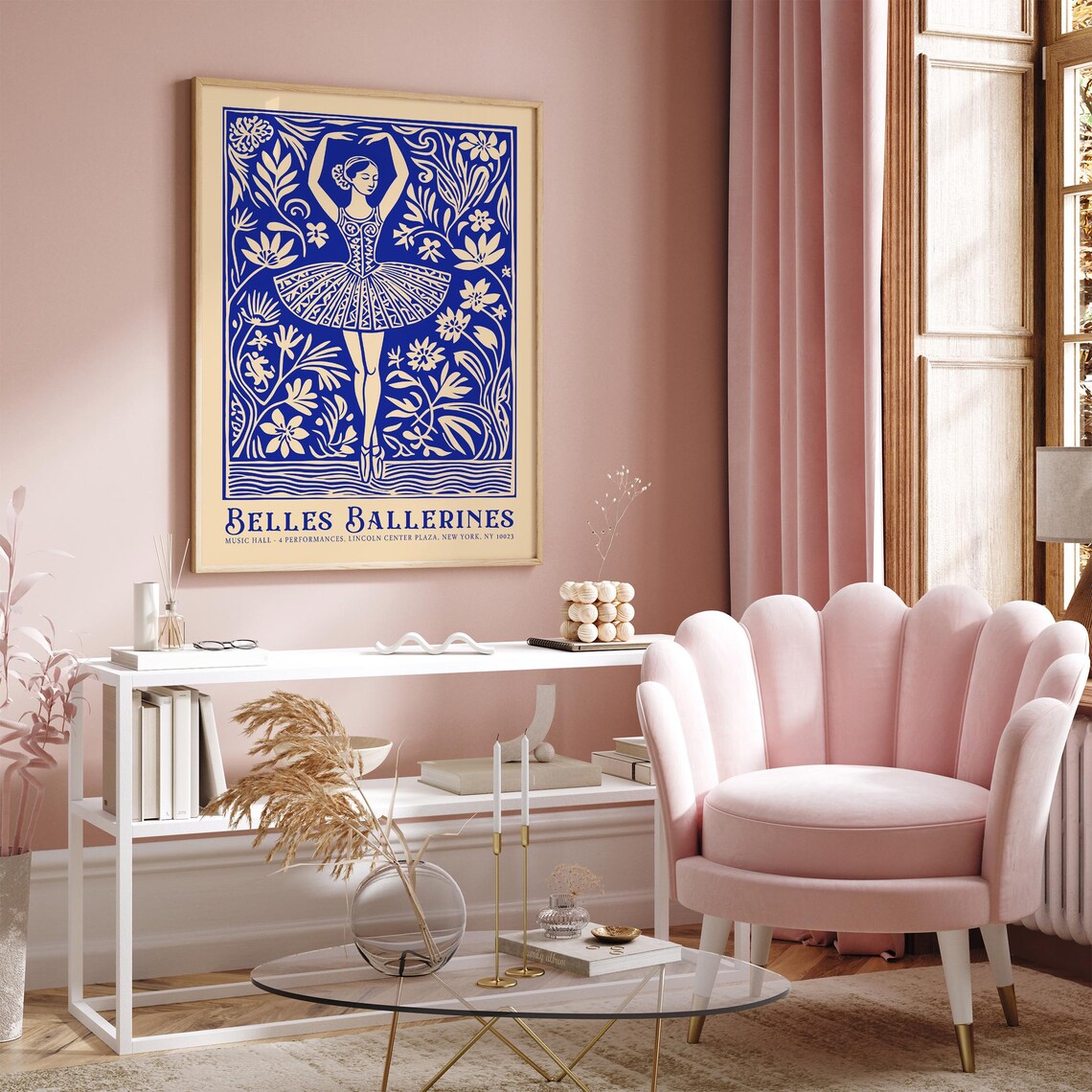 Belles Ballerines Lincoln Center Floral Dancer Vintage Poster - Image 3