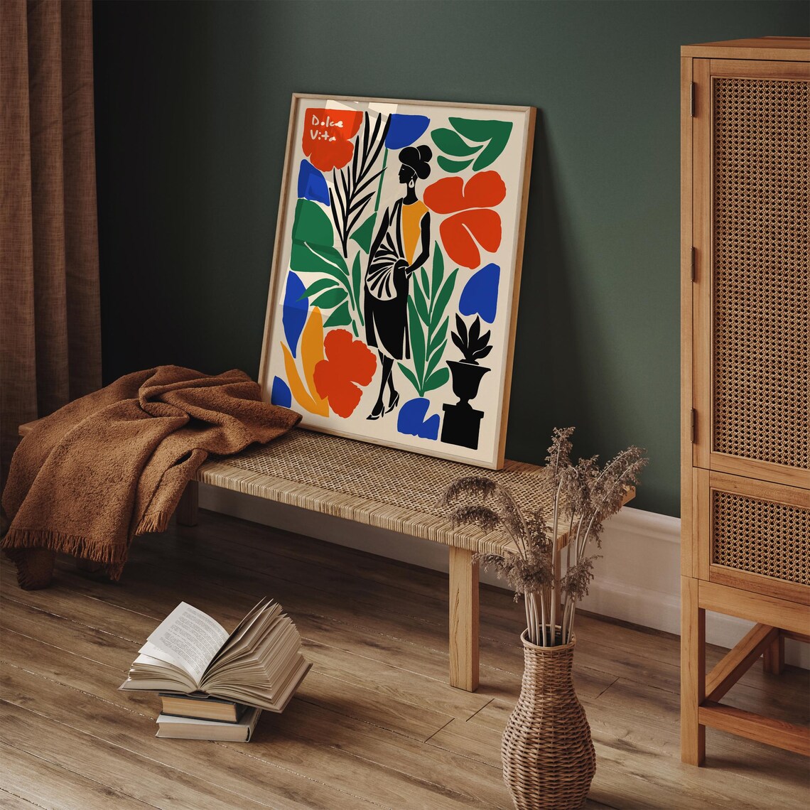 Dolce Vita Tropical Woman Poster Colorful Italian Summer Motif - Image 3