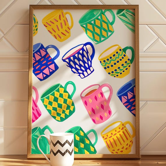 Coffee Cart Poster, Bar Lover Kitchen Wall Art
