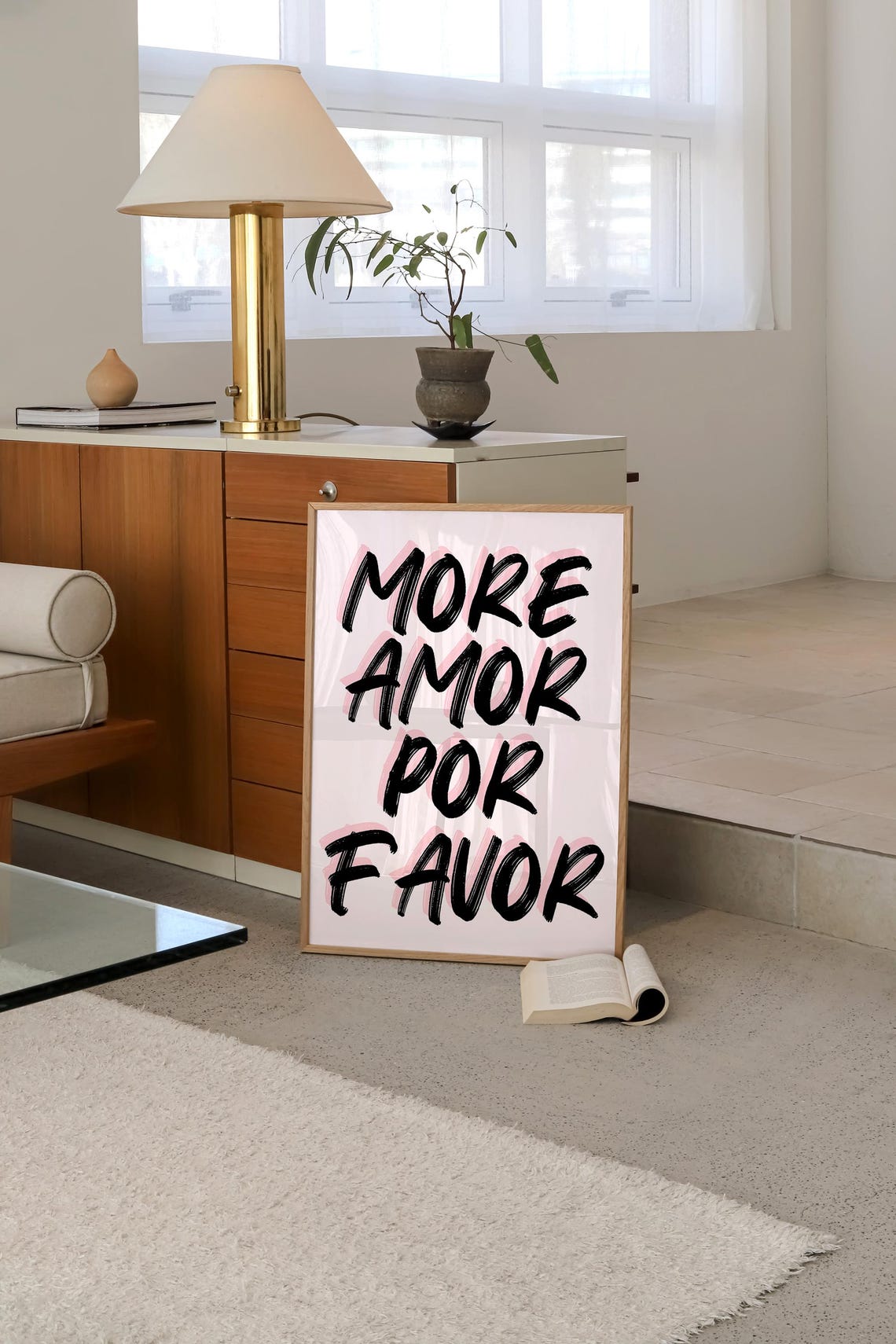 More Amor Por Favor Pink Print Trendy Pink Girly Wall Art Bedroom Dorm Room Aesthetic Love Quote Poster - Image 4