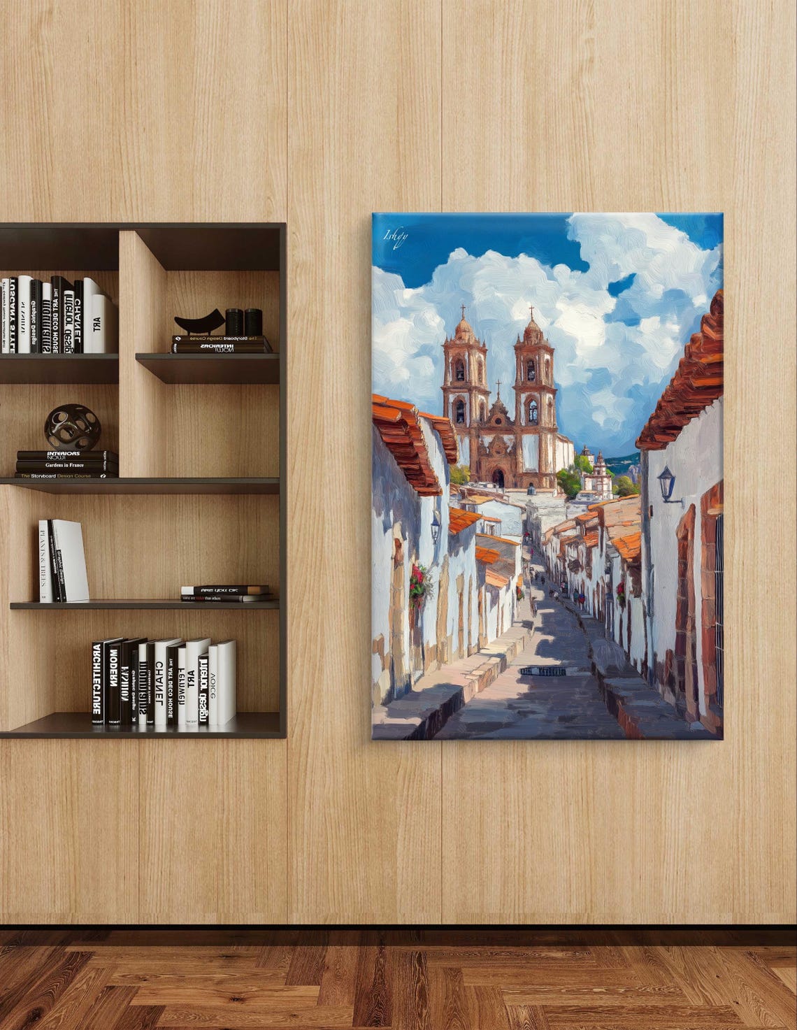 Santa Prisca Church Taxco Mexico Cobblestone Street View Poster - Image 7