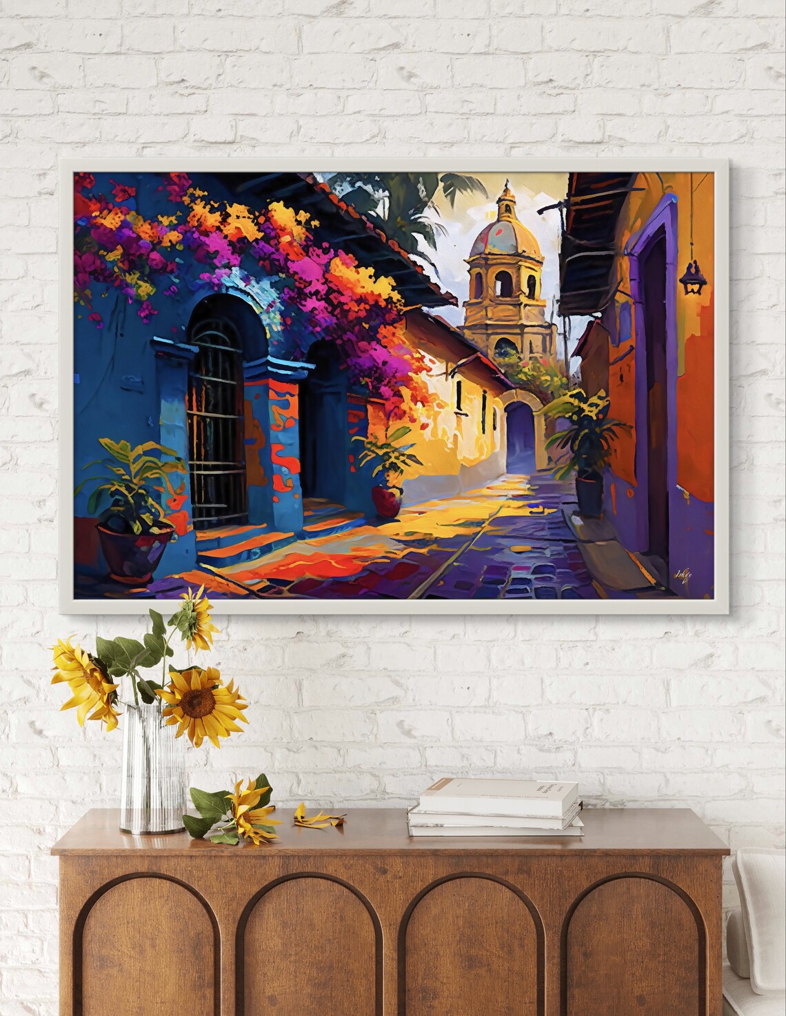 Oaxaca Streetscape, Colorful Mexico Art Print - Image 4