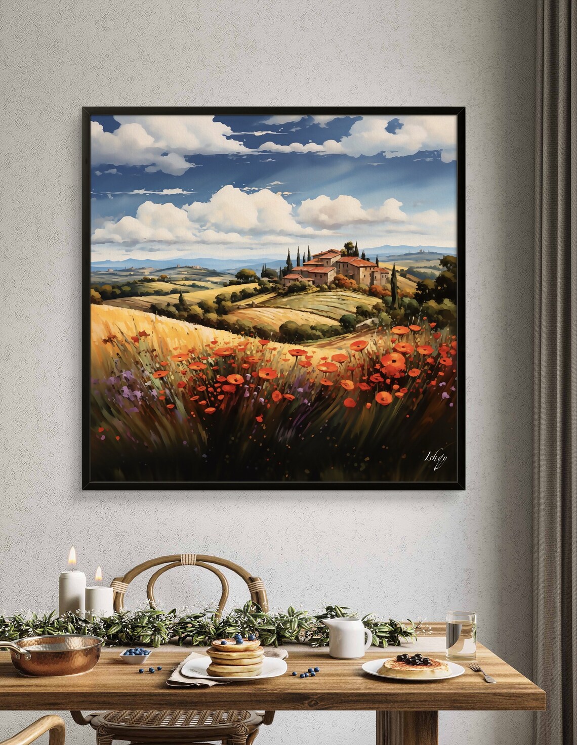 Tuscany Hills Italy Landscape Poster Art - Image 3