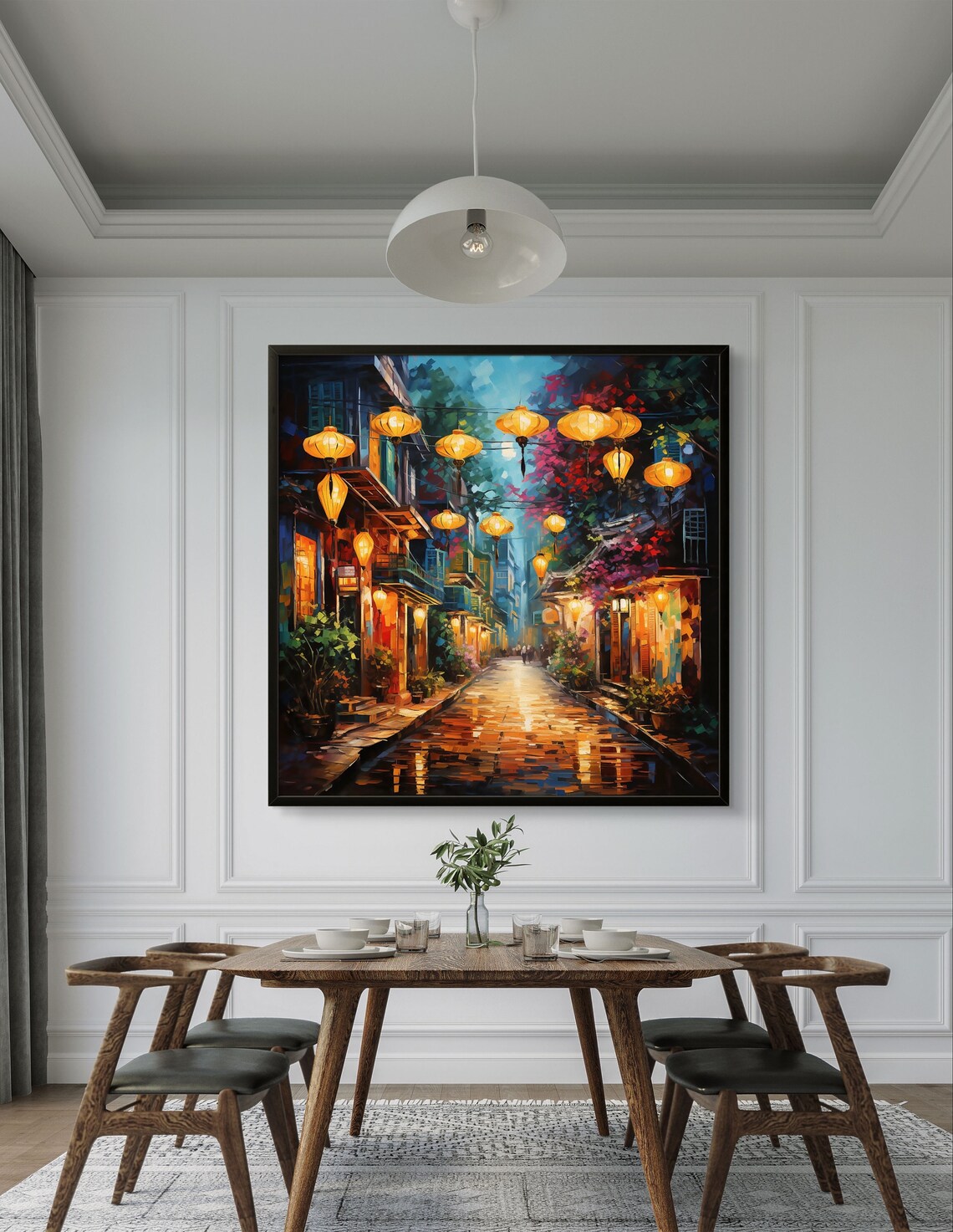 Hoi An Vietnam Lantern Street Scene Travel Poster - Image 3
