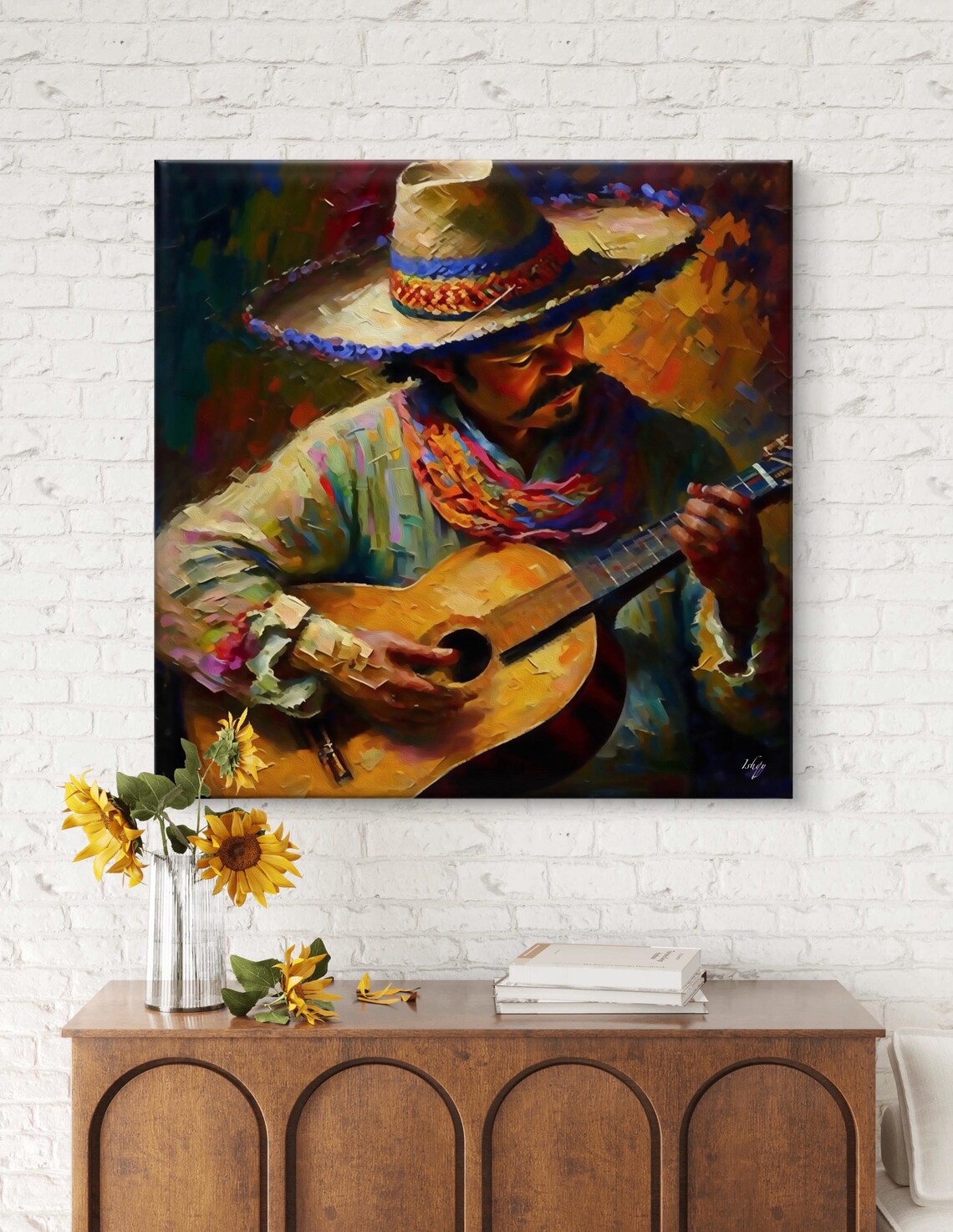 Mexican Guitarist Mariachi Music Decor Art Print - Image 6