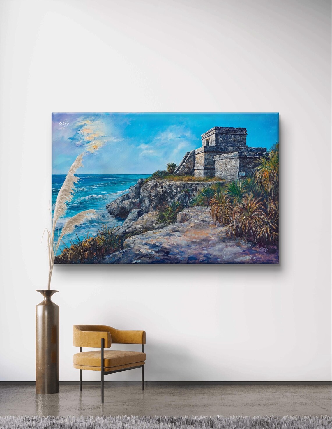 Tulum Ruins Clifftop Caribbean Sea Temple Ancient Maya Poster - Image 6