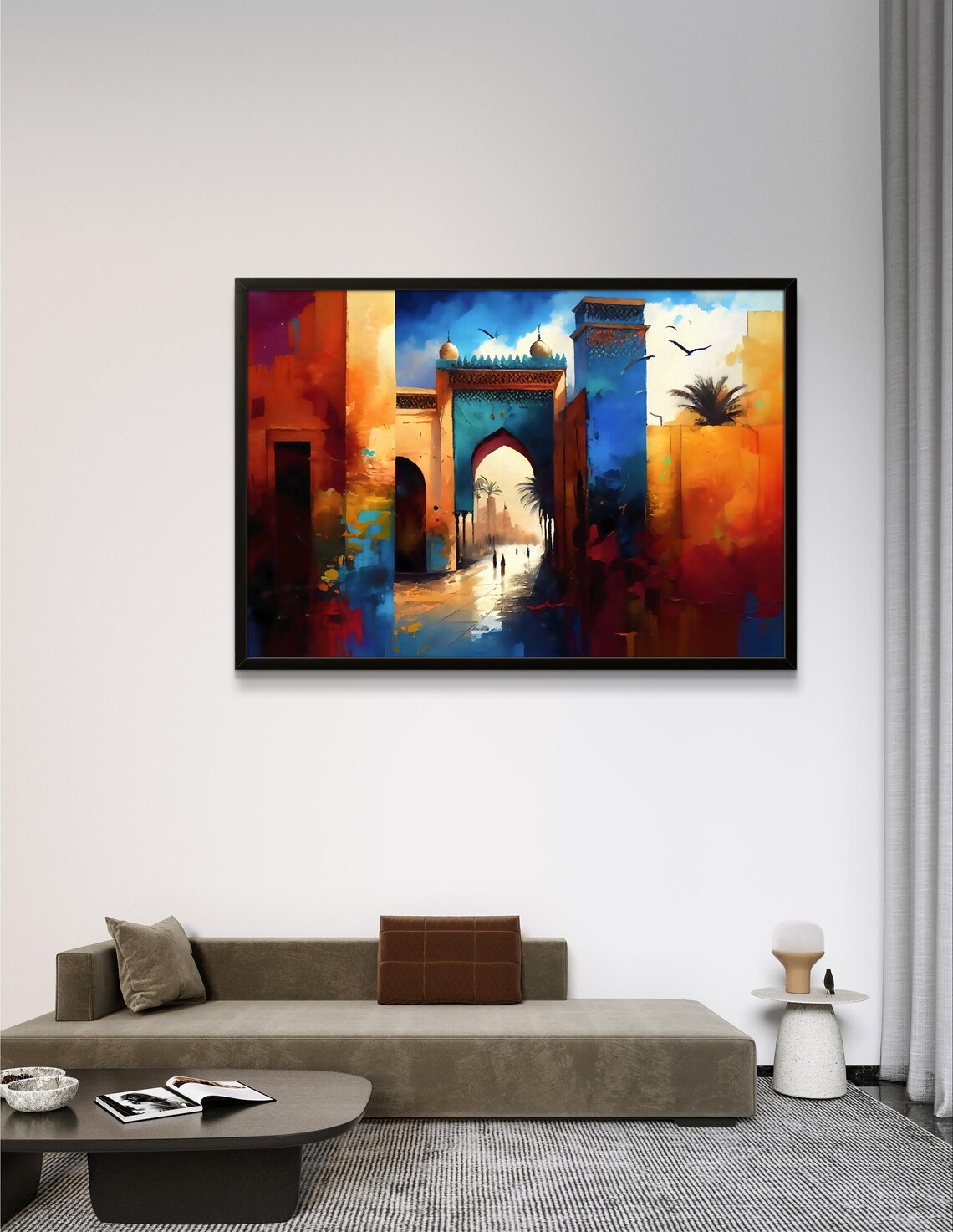 Marrakesh Moroccan Travel Poster, Vibrant Decor - Image 3