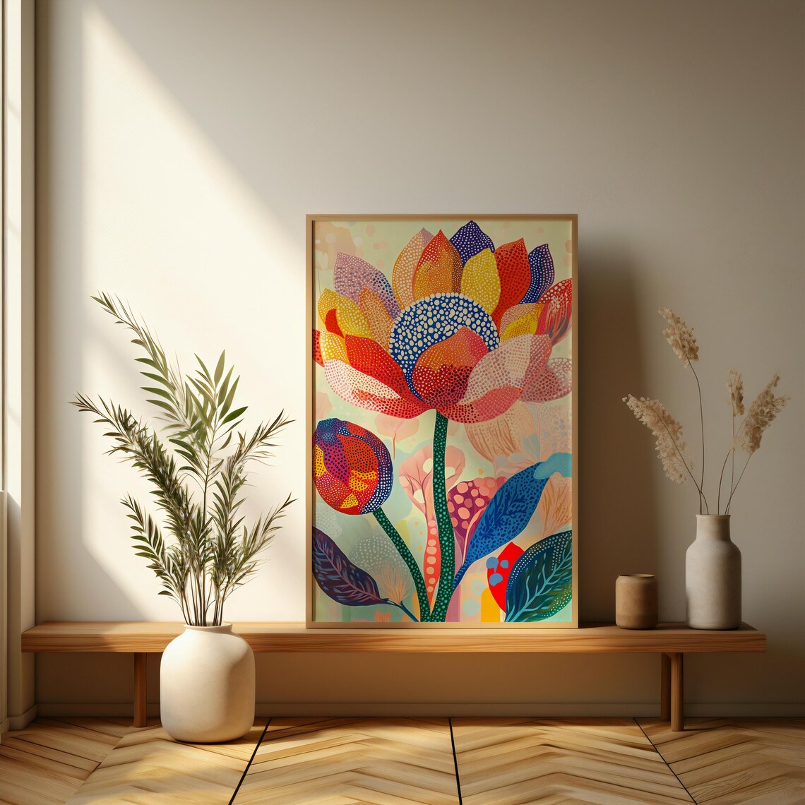 Protea Floral Abstract Art Print, Bold Modern Decor - Image 3