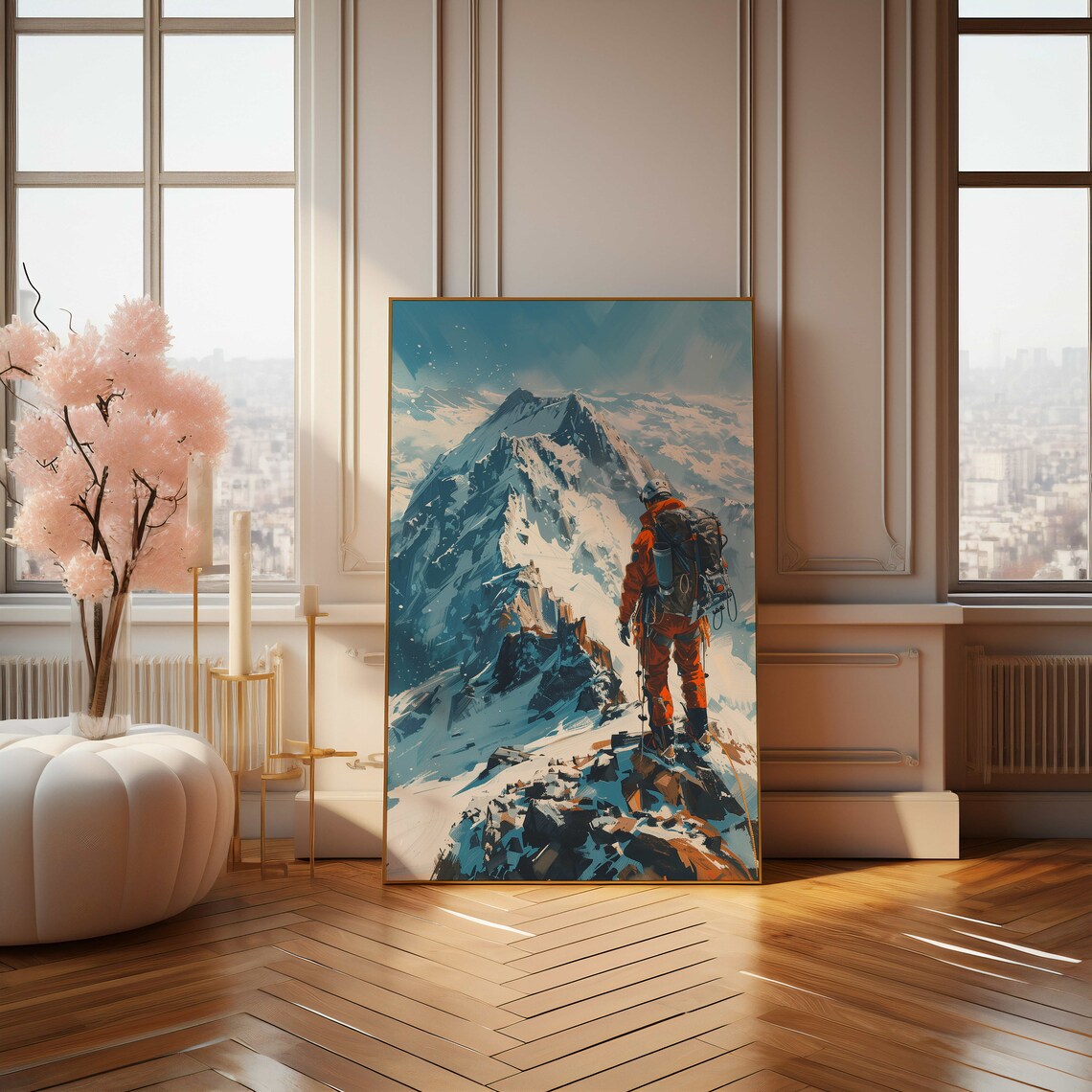 High Altitude Climbing Watercolor Adventure Art Print - Image 4
