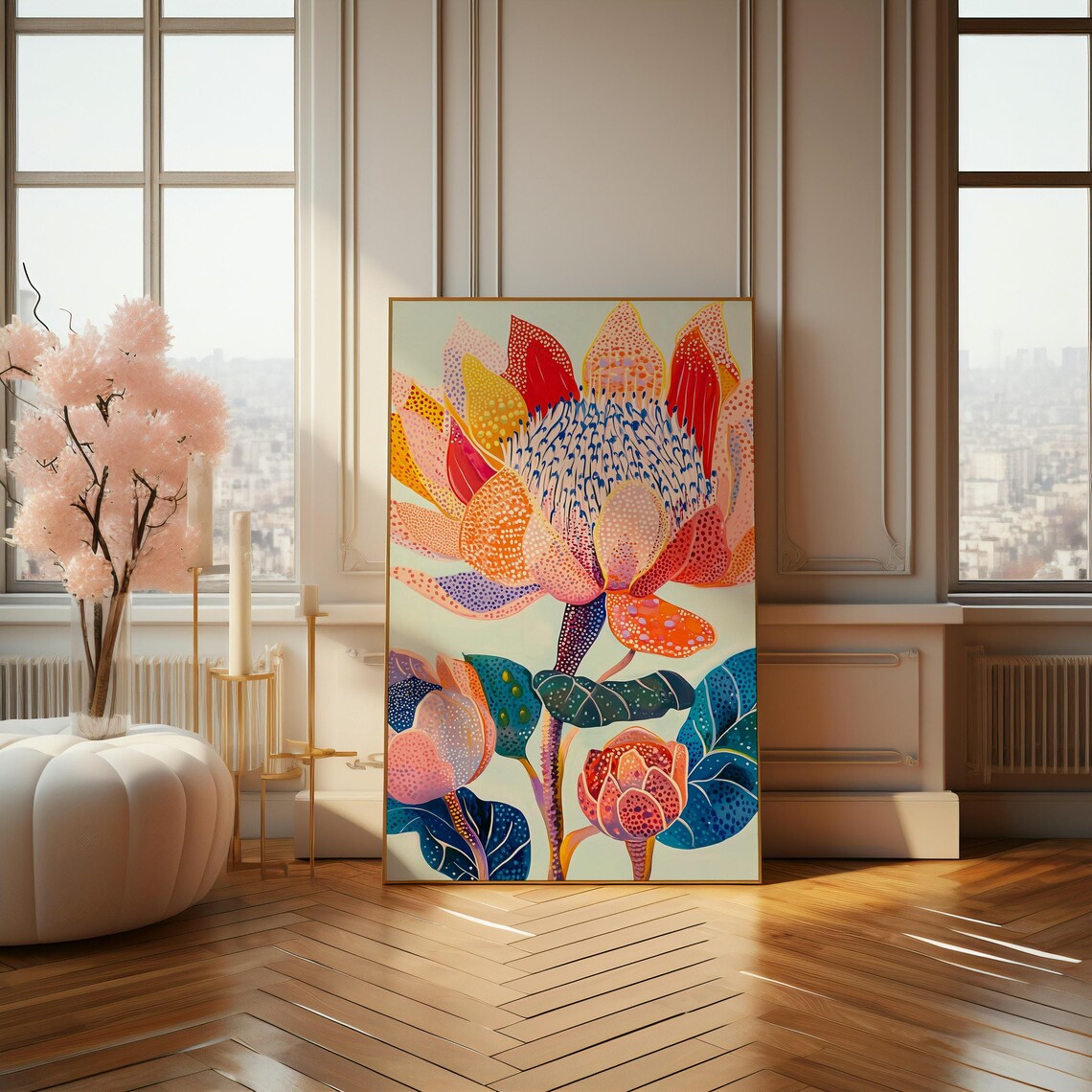 Protea Floral Art, Contemporary Botanical Poster - Image 4