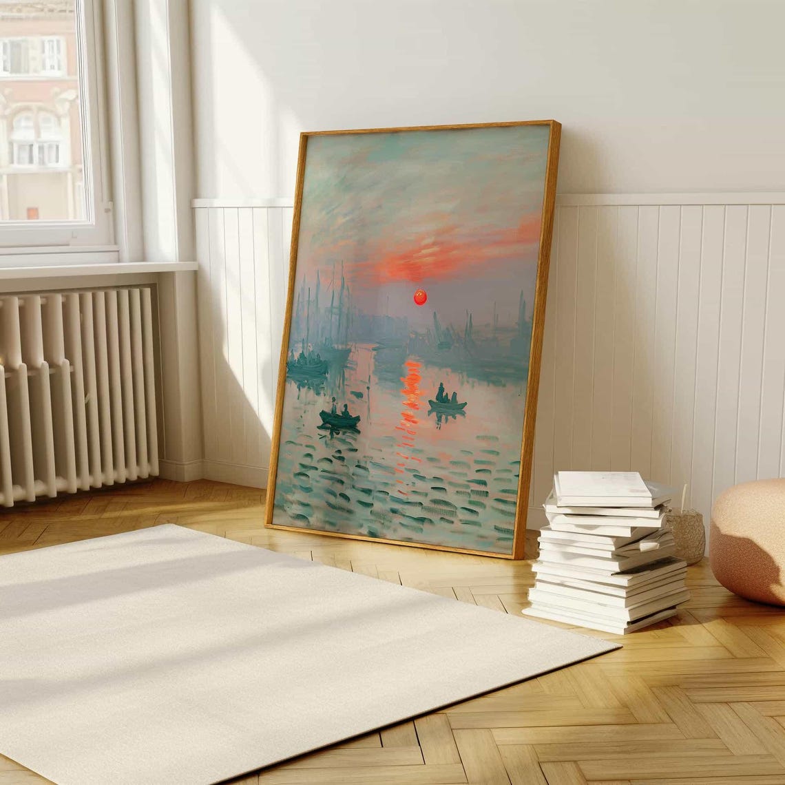 Claude Monet Impression Sunrise Harbor Boats Classic Art Poster - Image 5