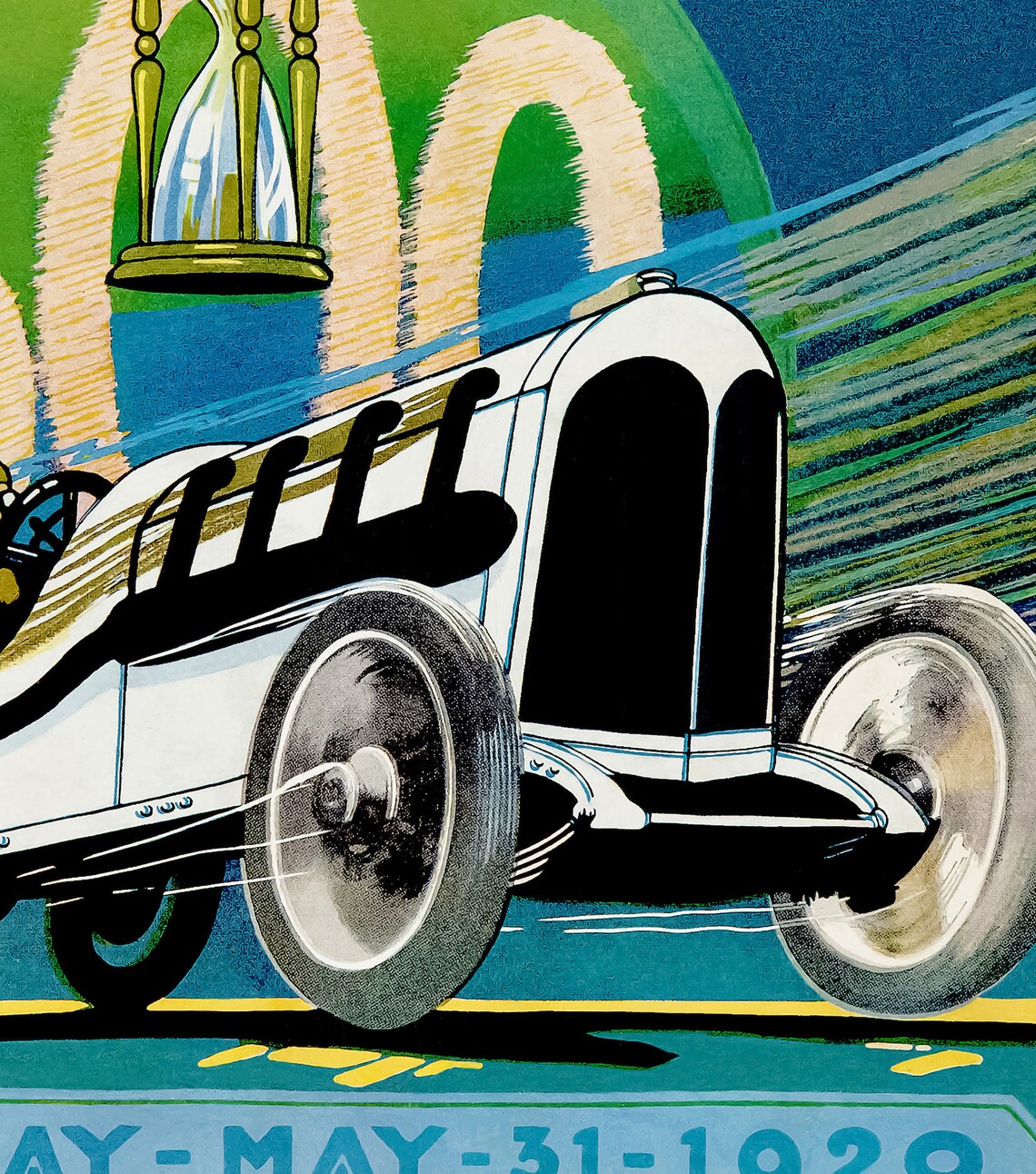 1920 Indy 500 Indianapolis Motor Speedway Retro Poster Print - Image 2