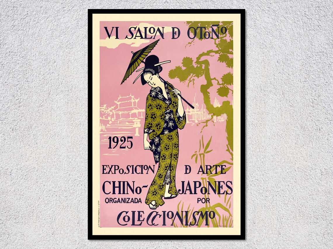 1925 Salon D'Automne Geisha Vintage Poster Print