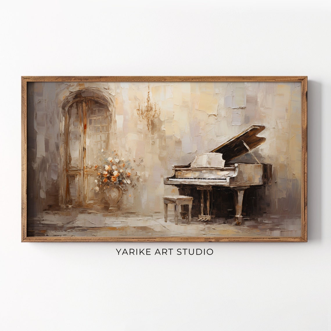 Frame Tv Art Piano Abstract Art Music Painting Art Tv Frame Vintage Farmhouse Decor Light Academia Painting Music Lover Tv Art
