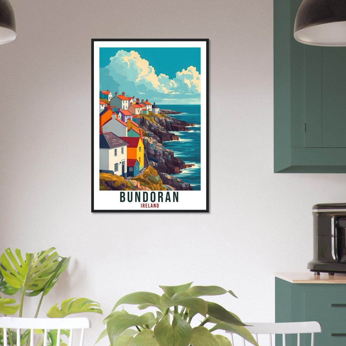 Bundoran Travel Print Ireland Home Decoration Bundoran Coast Wall Art Wall Hanging Art Lover Irish Artwork Bundoran Ireland Travel Poster - Image 4