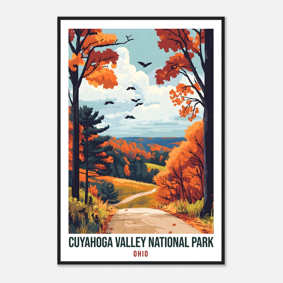 Cuyahoga Valley National Park Ohio Usa Travel Print Wall Art Wall Hanging Dcor Cuyahoga Valley Gift Travel Art Usa Artwork Travel Poster - Image 4