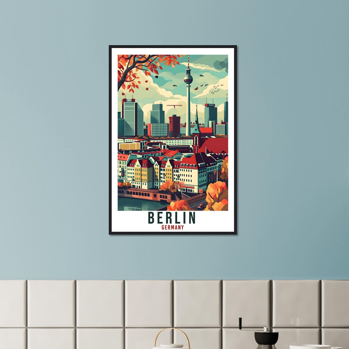 Berlin Travel Poster, Germany Home Decor Art Print - Image 3