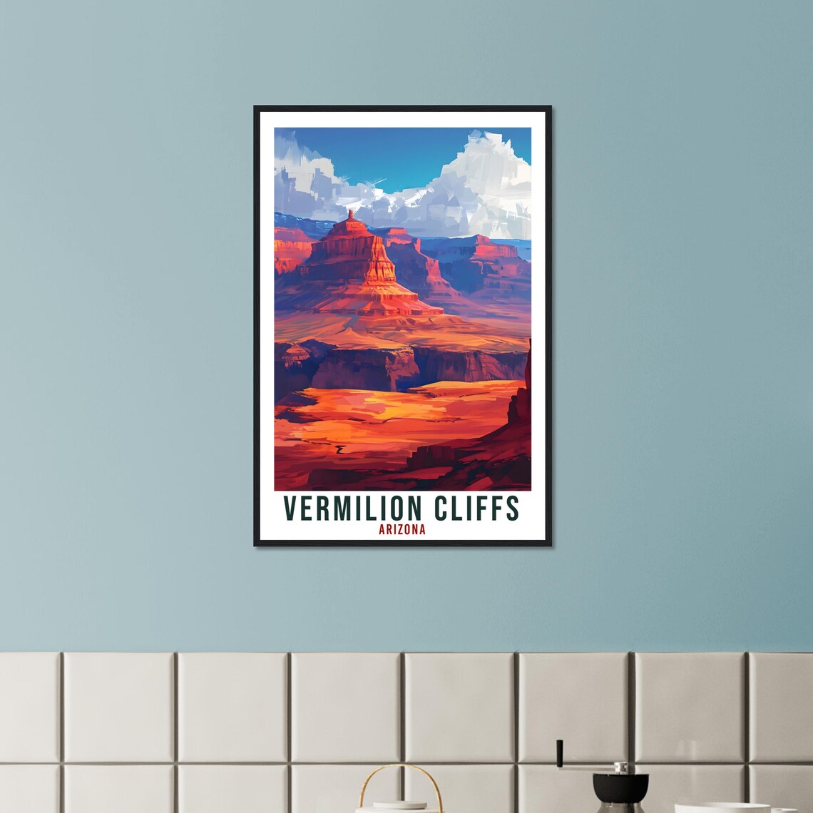 Vermilion Cliffs Arizona Red Rock Mesas Desert Southwest Art Poster - Image 3
