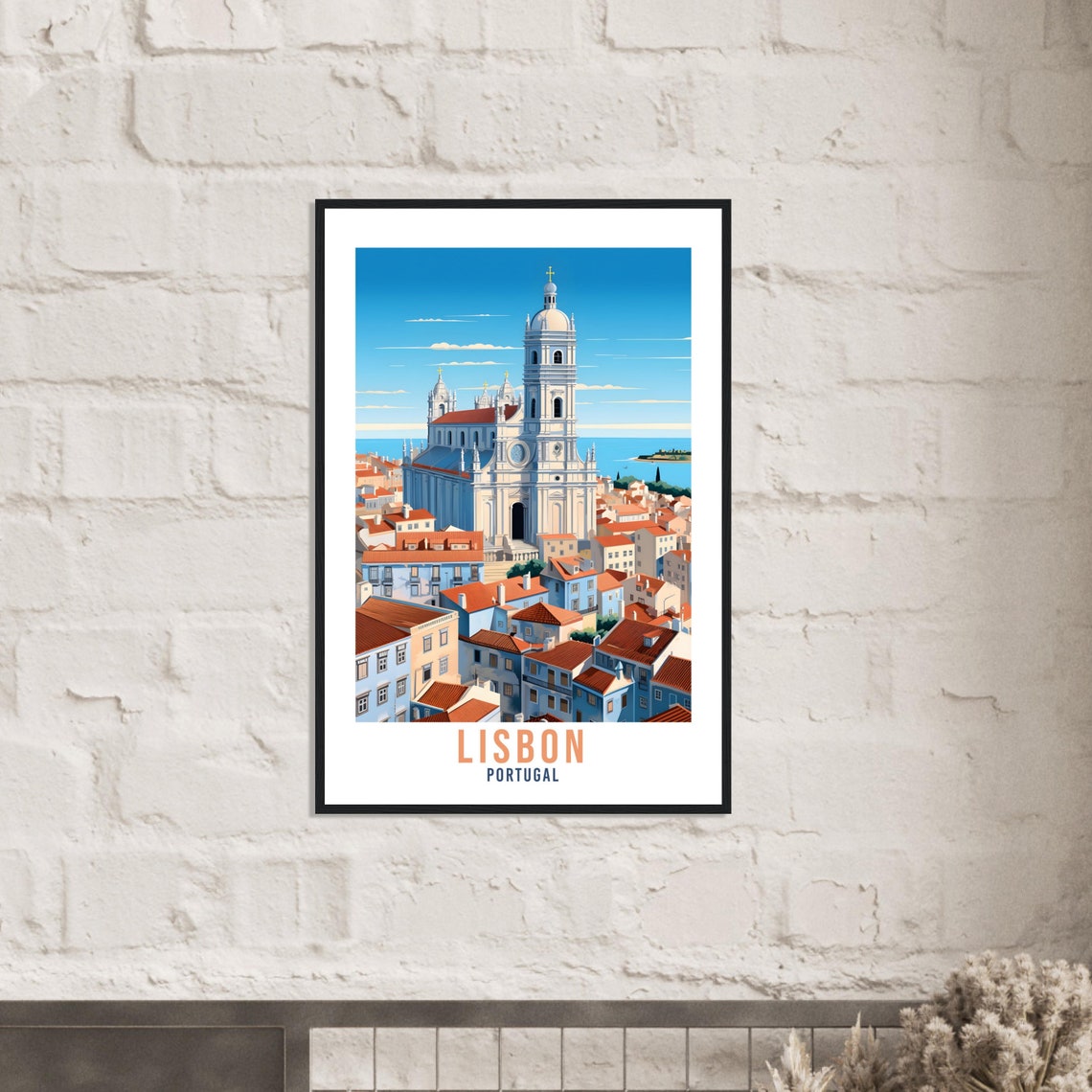 Lisbon Travel Print Wall Art Lisbon Wall Hanging Portugal Gift Lisbon Wall Art Print Art Print Lisbon Travel Gift Travel Poster Lisbon City - Image 3