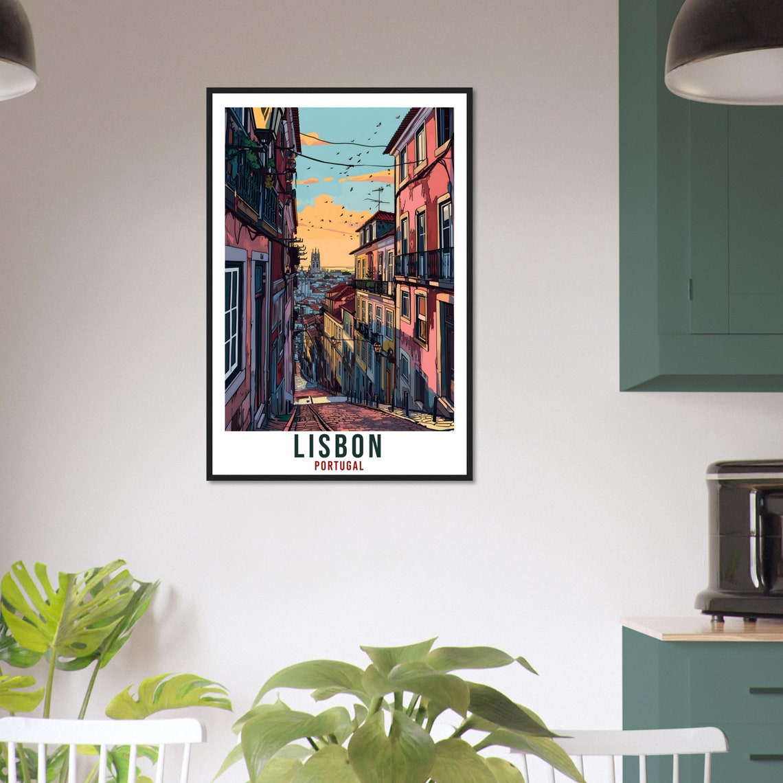 Lisbon Travel Print Wall Art Lisbon Portugal Wall Hanging Artwork Lisbon Art Gifts Lisbontravel Poster Portugal Home Decor Art Lovers Gift - Image 2