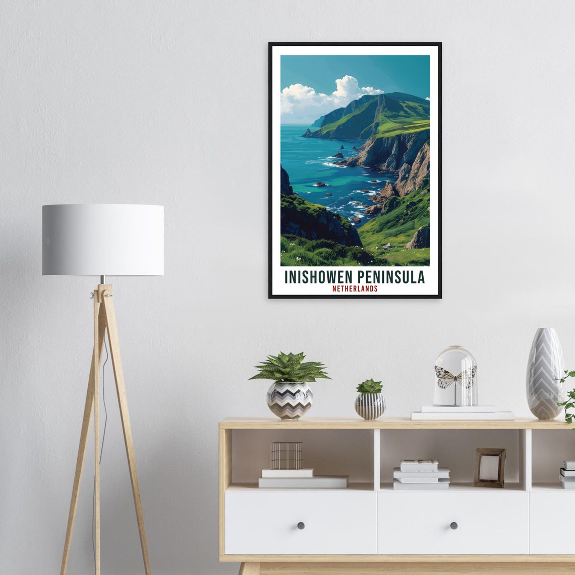 Inishowen Peninsula Netherlands Rugged Coastline Travel Poster - Image 4