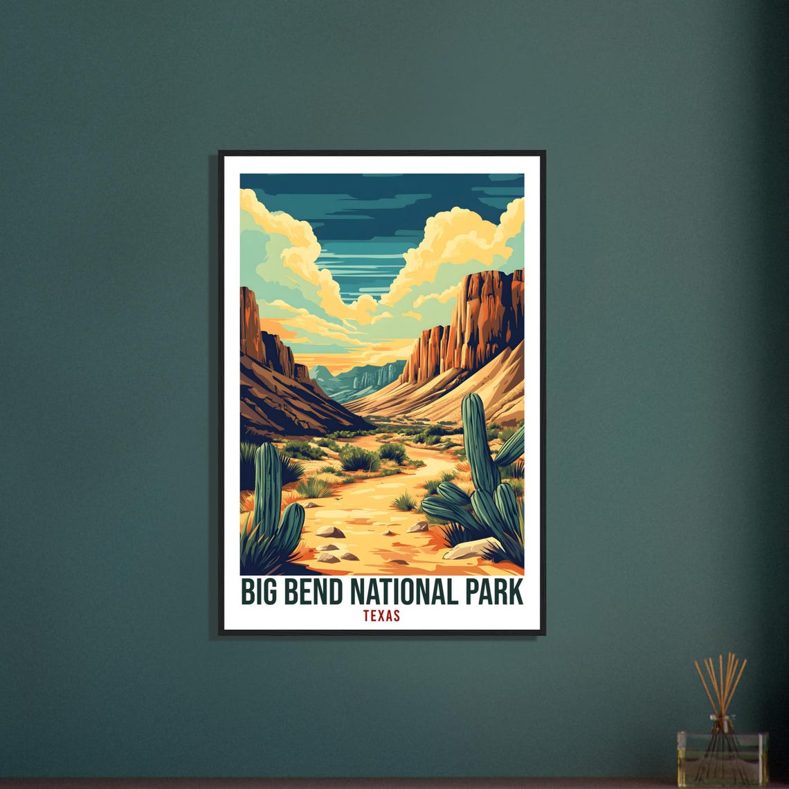 Big Bend National Park Texas Desert Canyon Cactus Travel Poster - Image 3