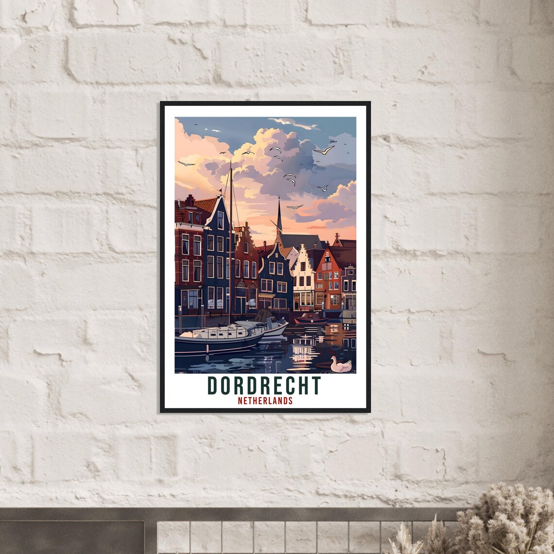 Dordrecht Travel Poster, Holland Place Wall Art - Image 2