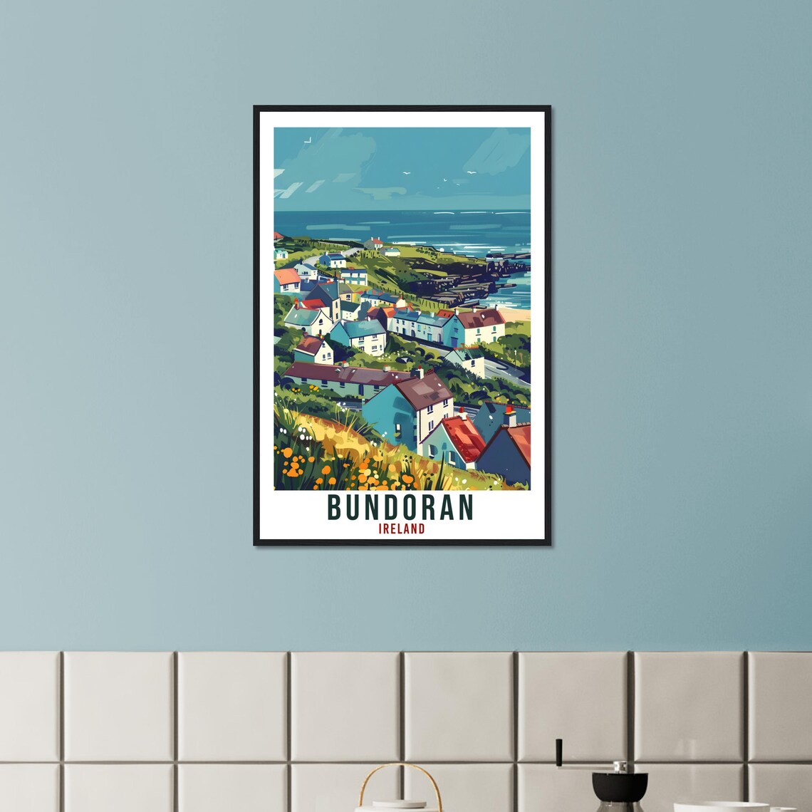 Bundoran Ireland Coastal Town Atlantic Overlook Scenic Travel Poster - Image 2