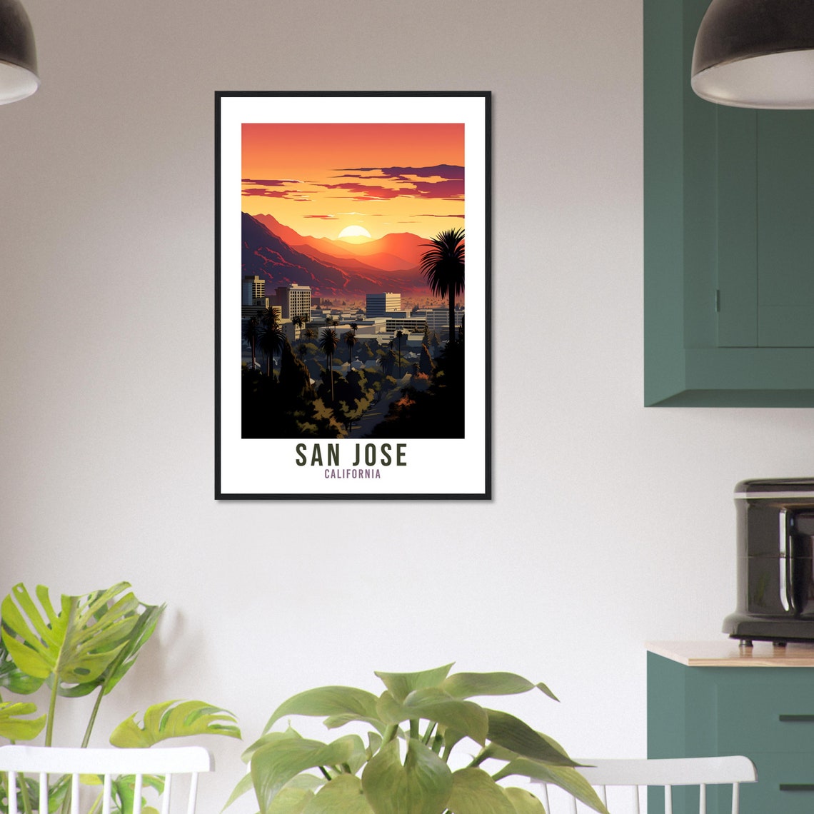 San Jose Travel Print San Jose California Wall Art San Jose Travel Poster Home Decor San Jose Art Lovers California Gift San Jose Travel Art - Image 2