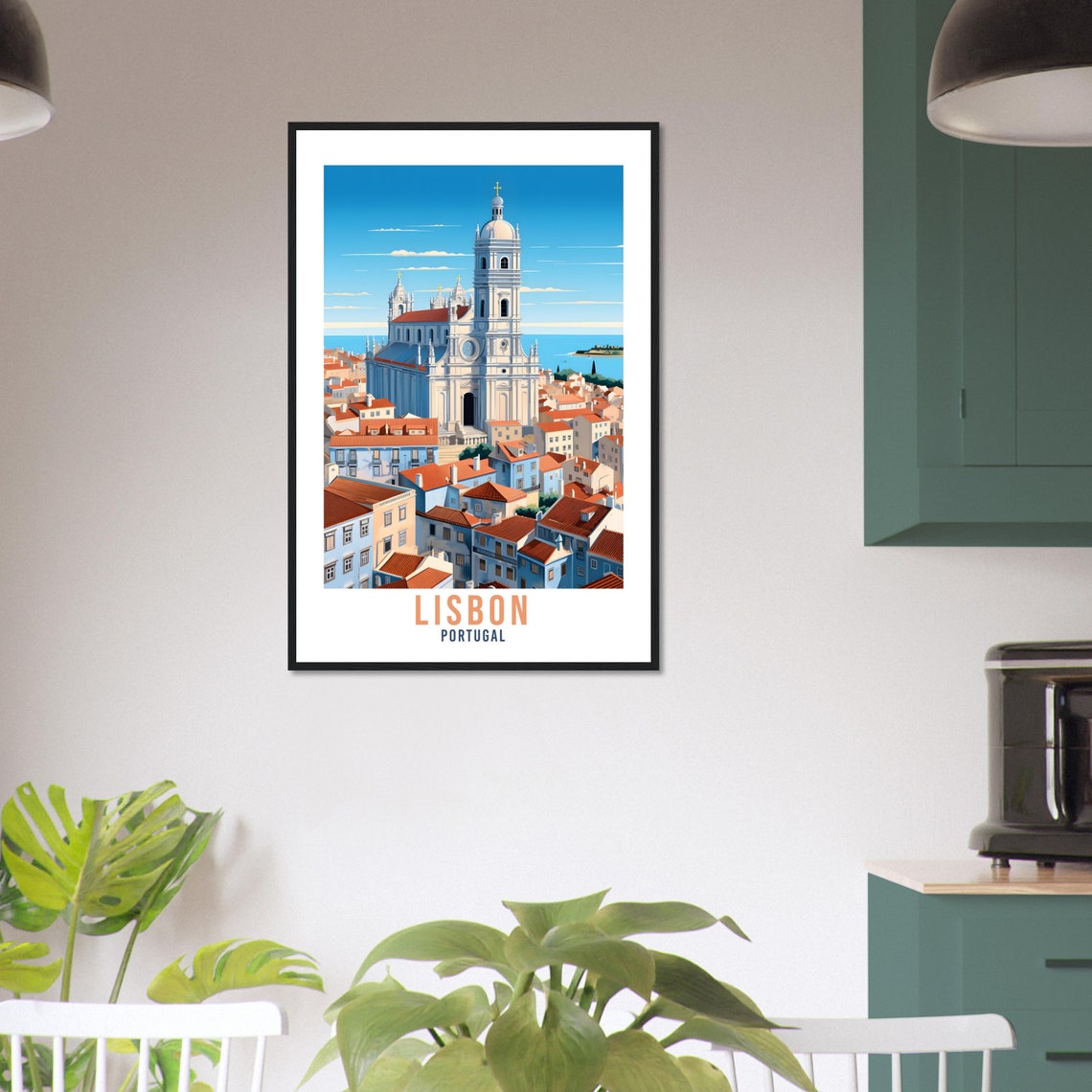 Lisbon Travel Print Wall Art Lisbon Wall Hanging Portugal Gift Lisbon Wall Art Print Art Print Lisbon Travel Gift Travel Poster Lisbon City - Image 2