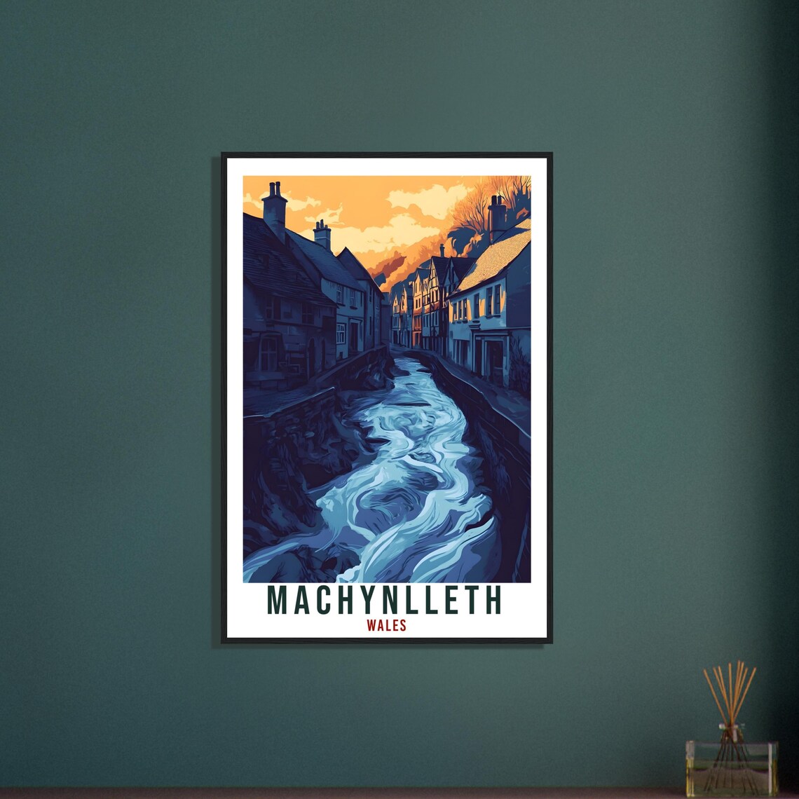 Machynlleth Travel Poster, Wales Home Decor - Image 3